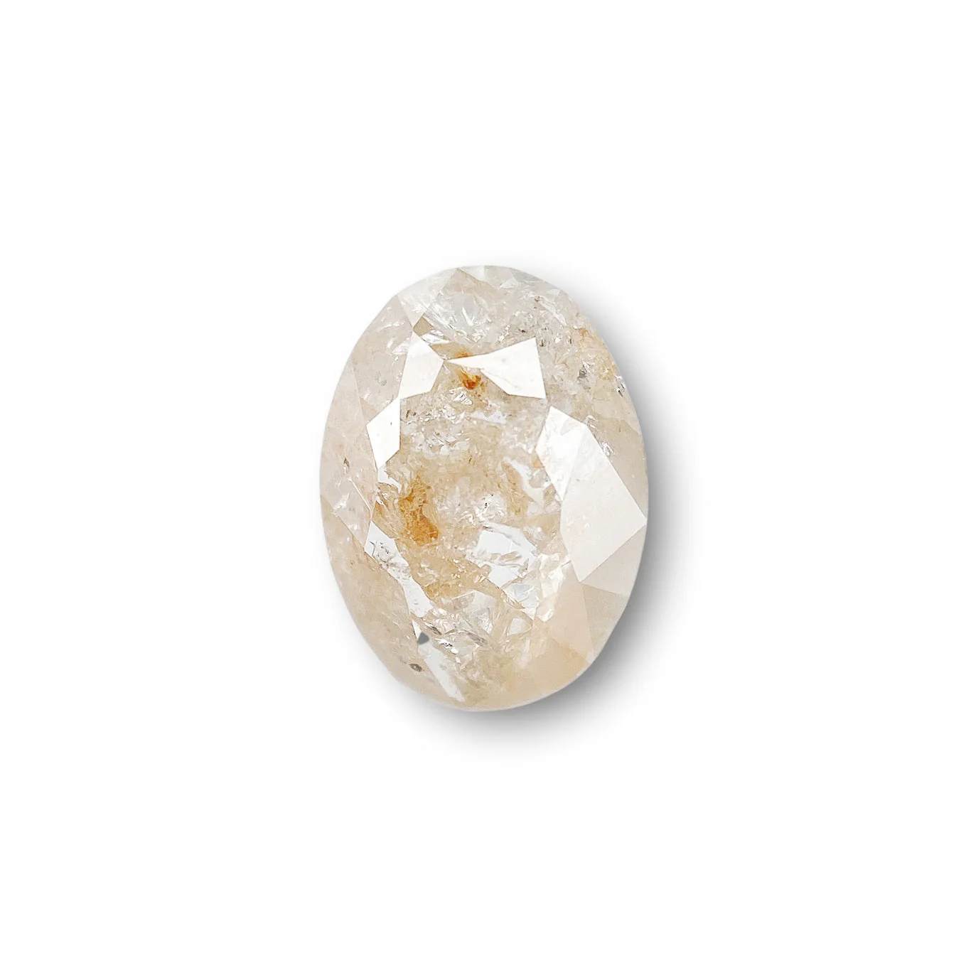 0.75ct | Rustic Whitish Red Oval Shape Rose Cut Diamond