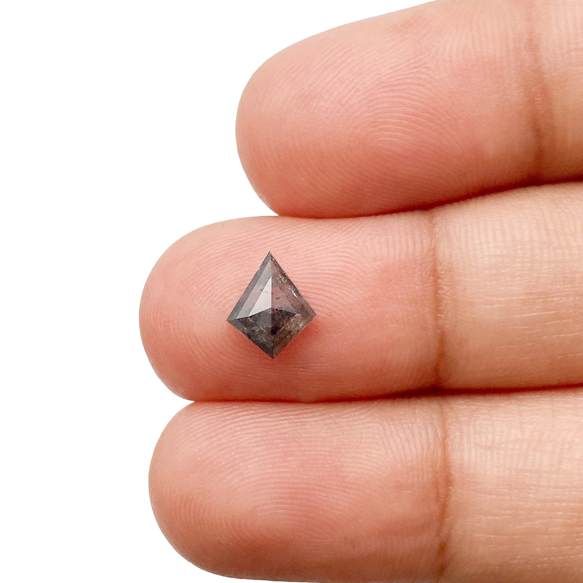 0.76ct | Salt & Pepper Kite Shape Step Cut Diamond - Image 3