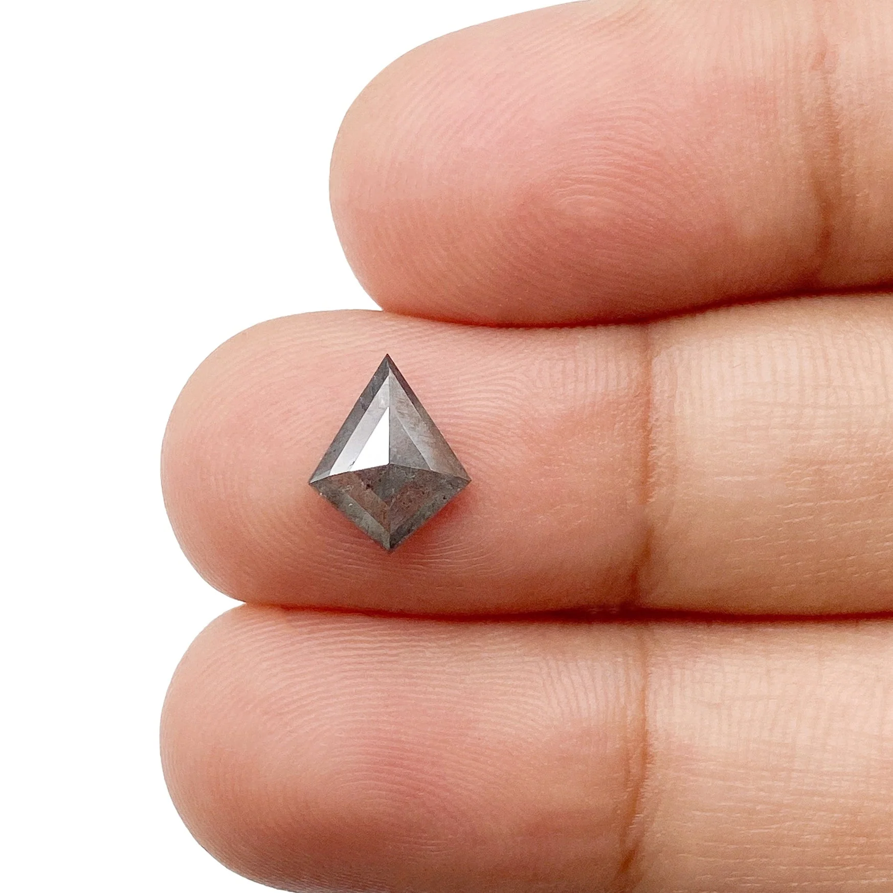 0.78ct | Salt & Pepper Kite Shape Rose Cut Diamond - Image 3