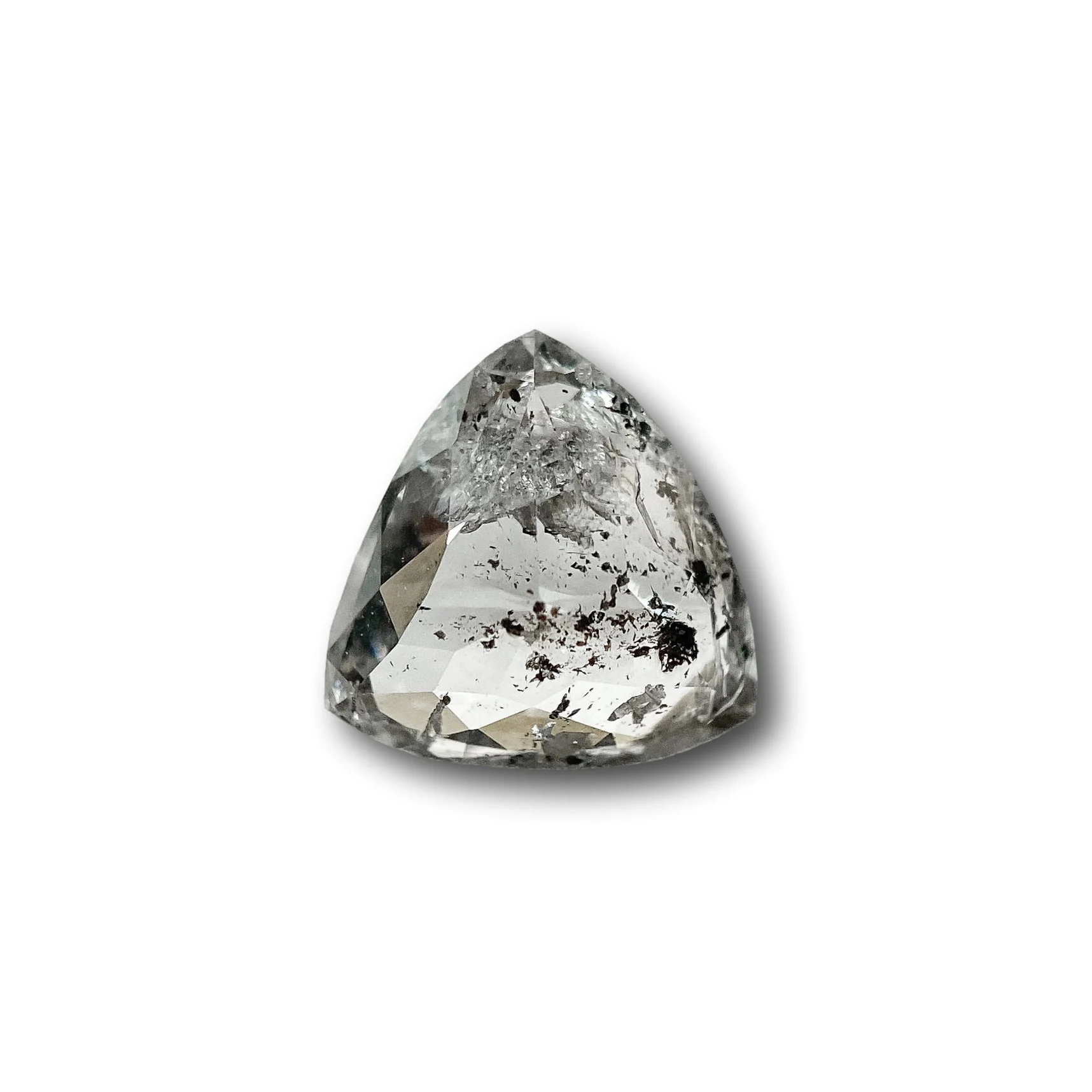 0.81ct | Salt & Pepper Triangular Shape Rose Cut Diamond