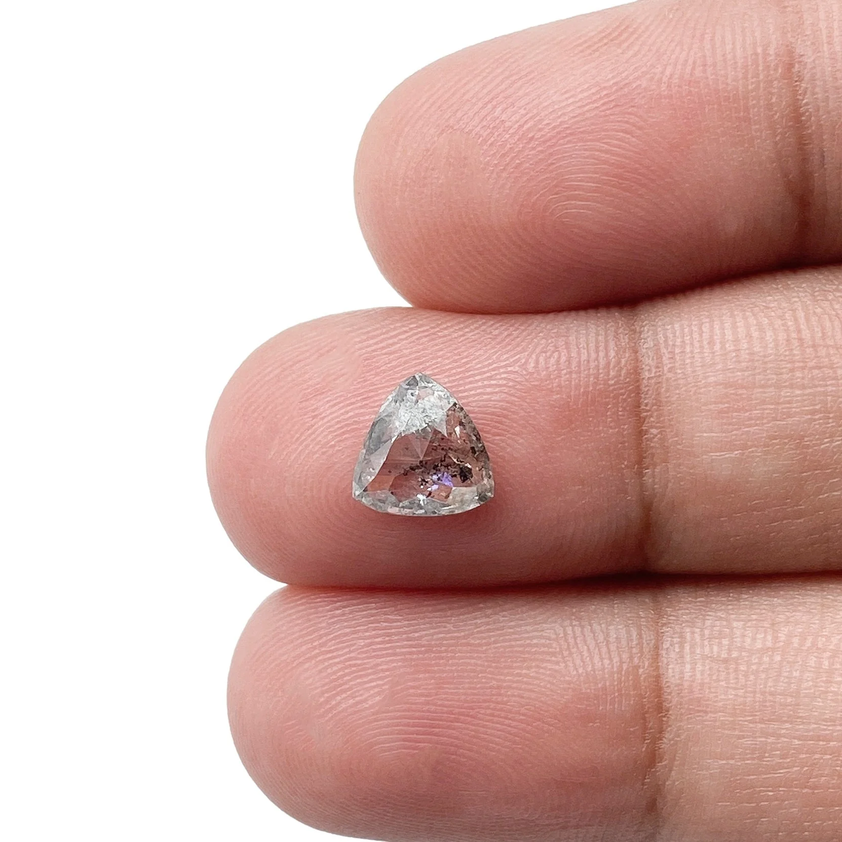 0.81ct | Salt & Pepper Triangular Shape Rose Cut Diamond - Image 3