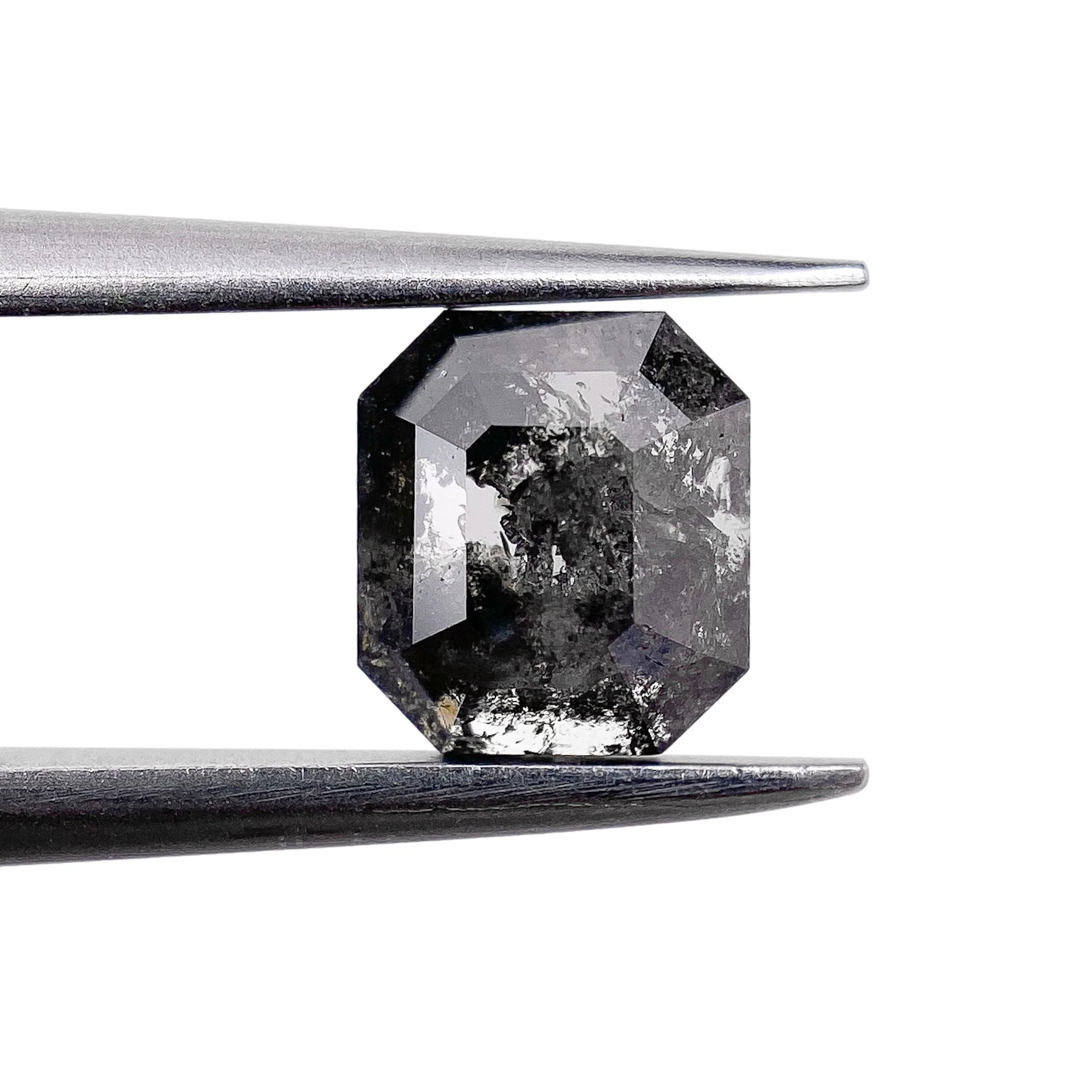 0.97ct | Salt & Pepper Asscher Shape Step Cut Diamond - Image 2