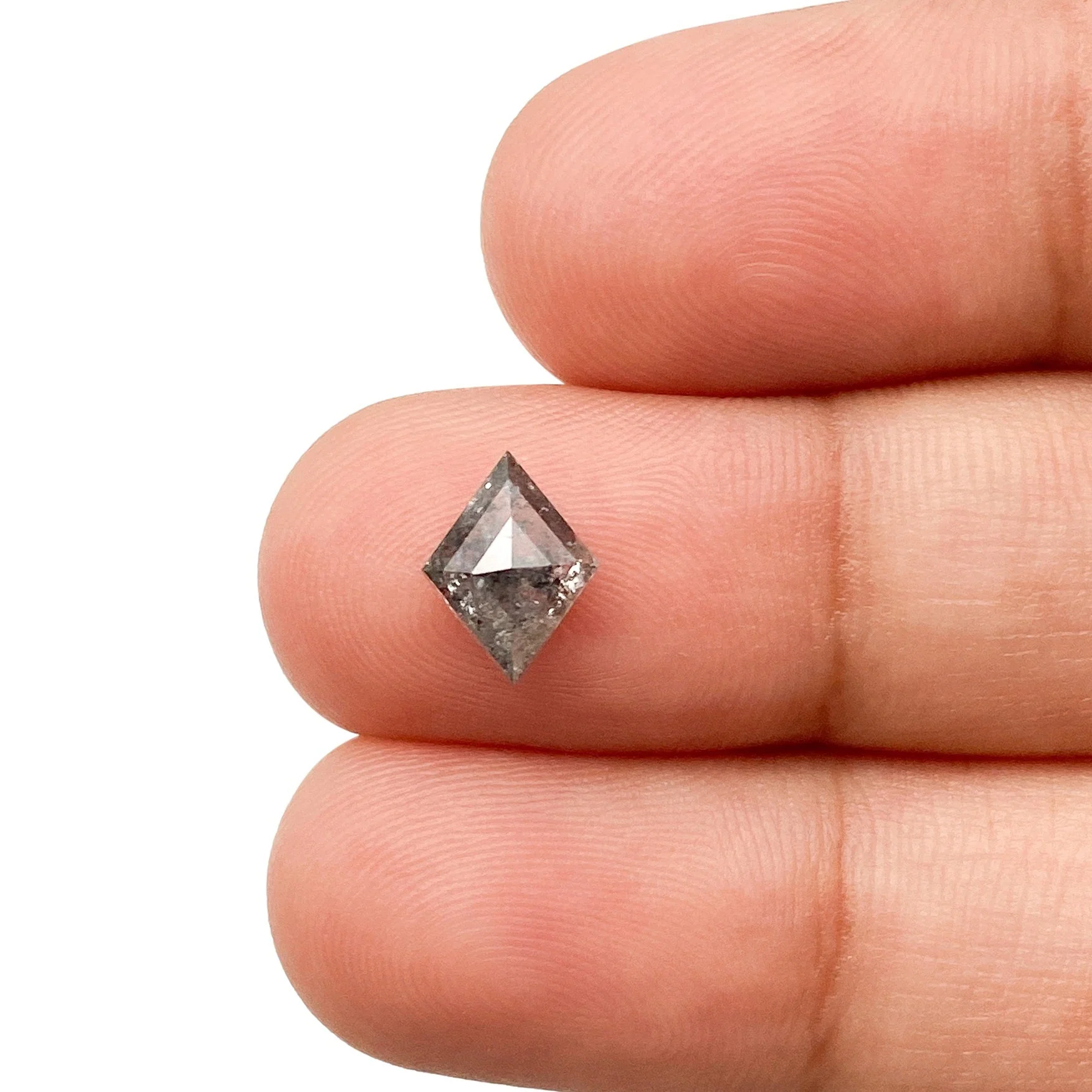 0.97ct | Salt & Pepper Lozenge Shape Step Cut Diamond - Image 3