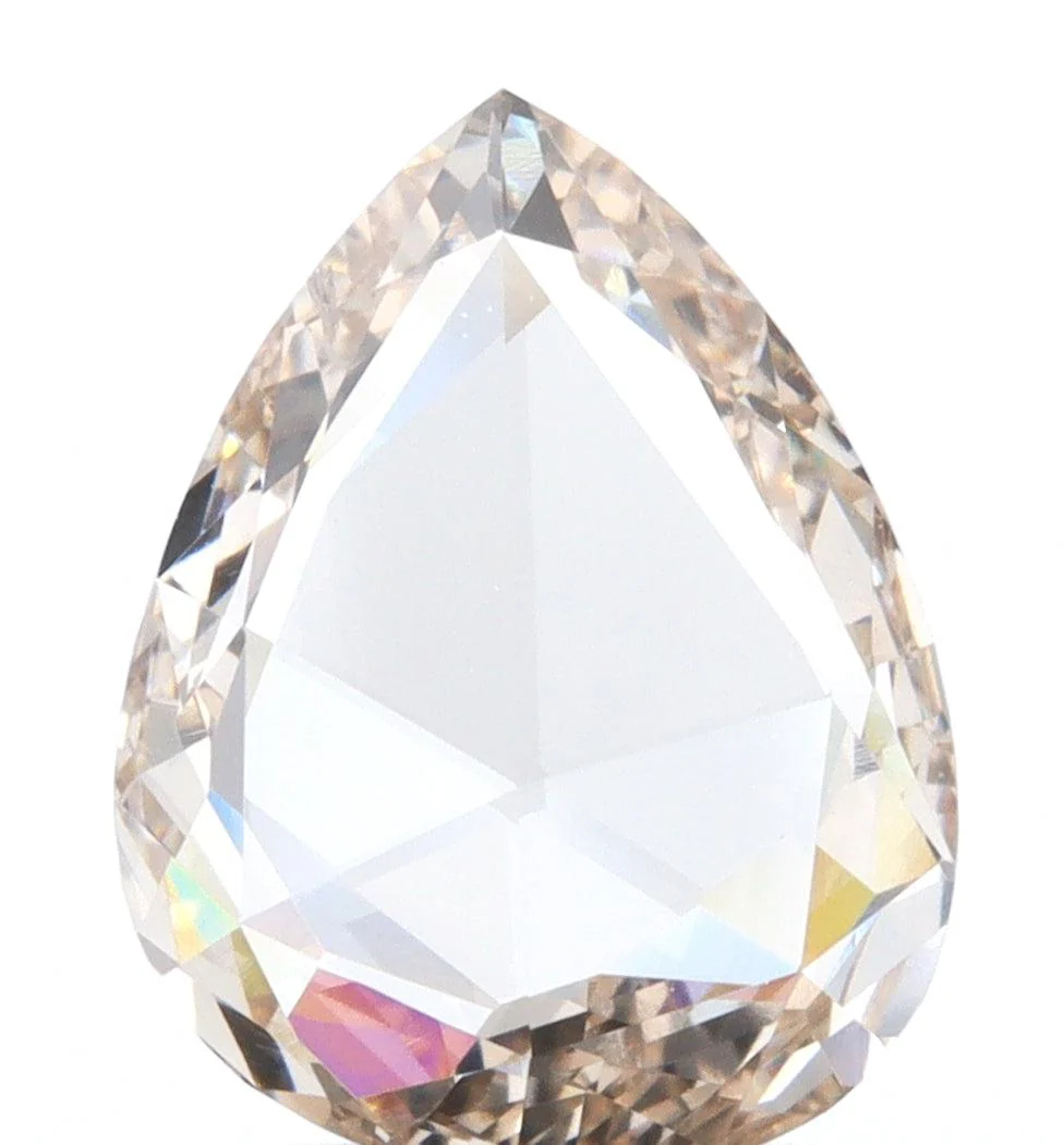 0.99ct | Champagne VS Pear Shape Rose Cut Diamond
