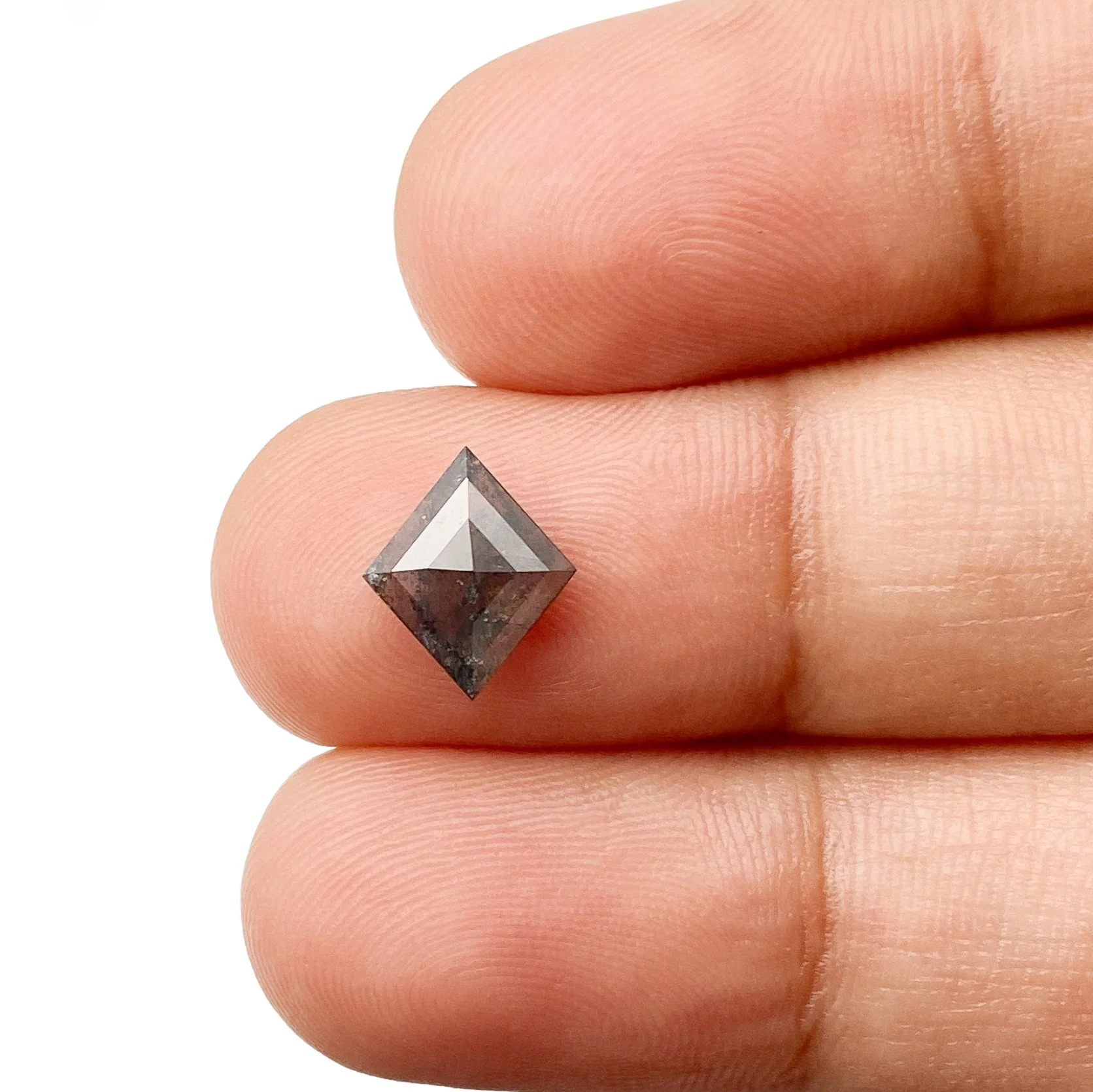 0.99ct | Salt & Pepper Lozenge Shape Step Cut Diamond - Image 3