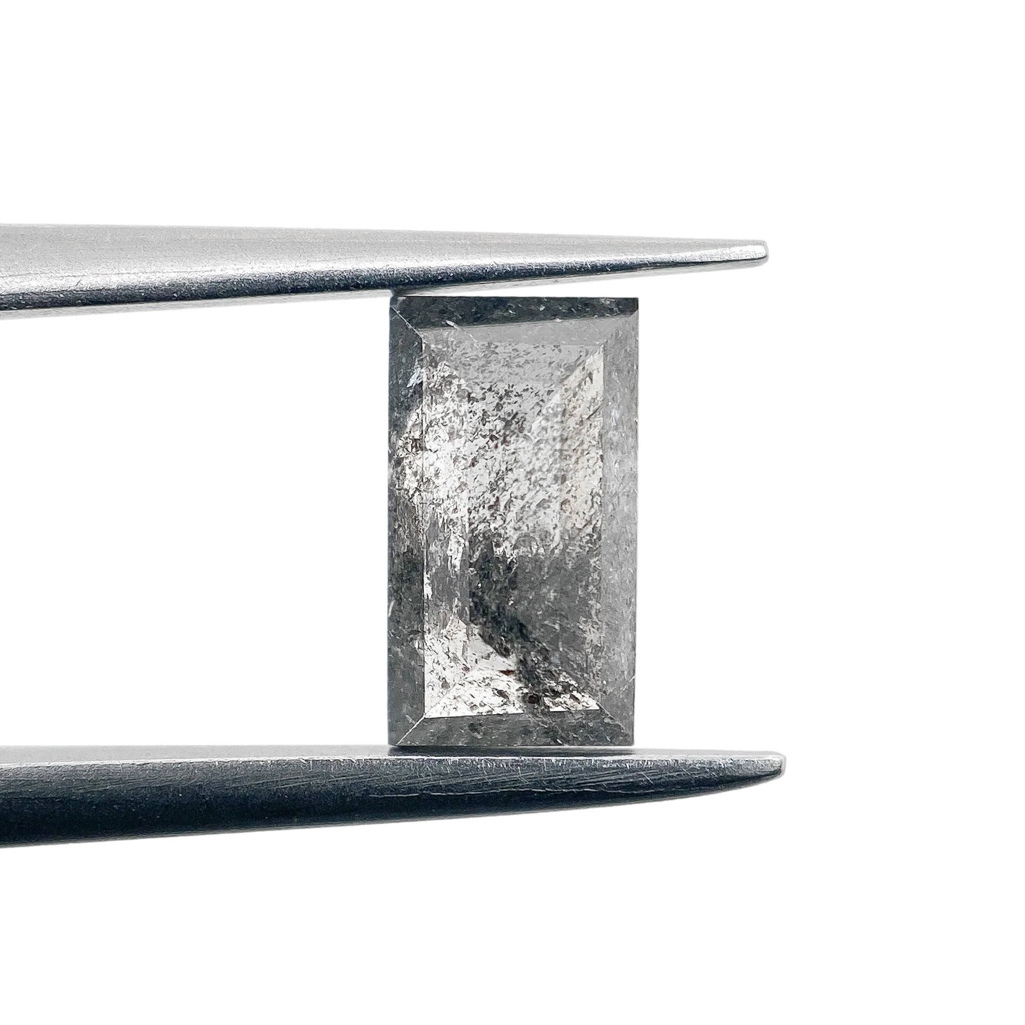 1.01ct | Salt & Pepper Baguette Shape Rose Cut Diamond - Image 2