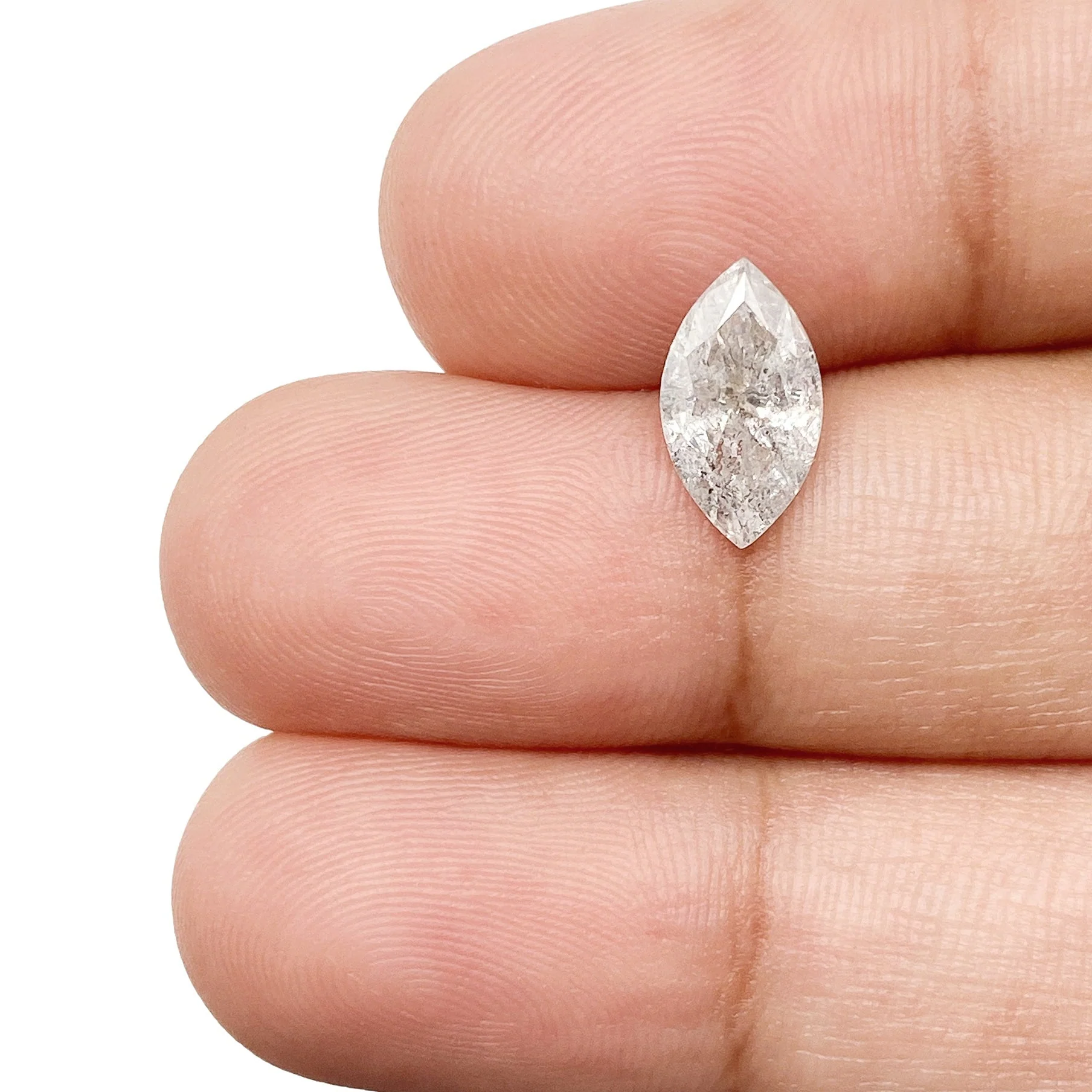 1.06ct | Salt & Pepper Marquise Shape Brilliant Cut Diamond - Image 3