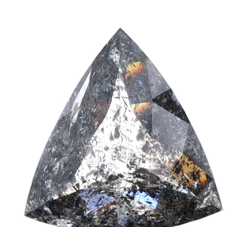 1.06ct | Salt & Pepper Triangular Shape Rose Cut Diamond - Image 4