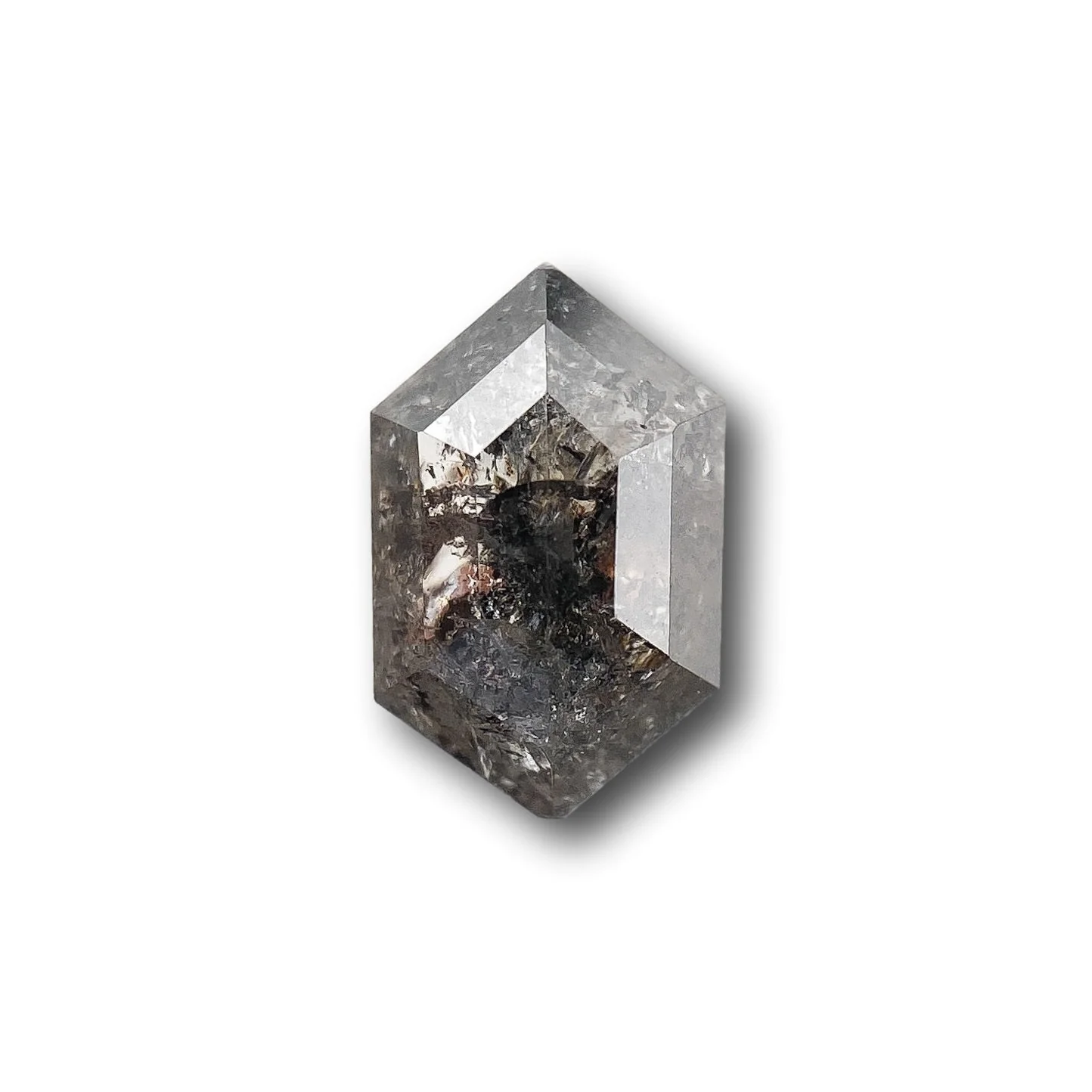 1.07ct | Salt & Pepper Hexagon Shape Step Cut Diamond