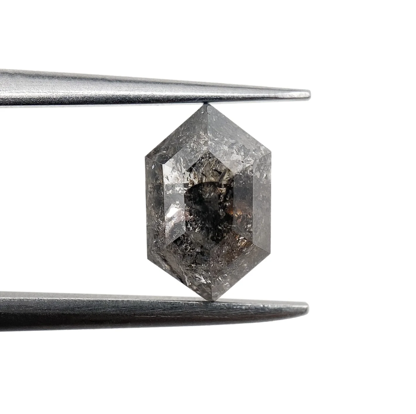 1.07ct | Salt & Pepper Hexagon Shape Step Cut Diamond - Image 2