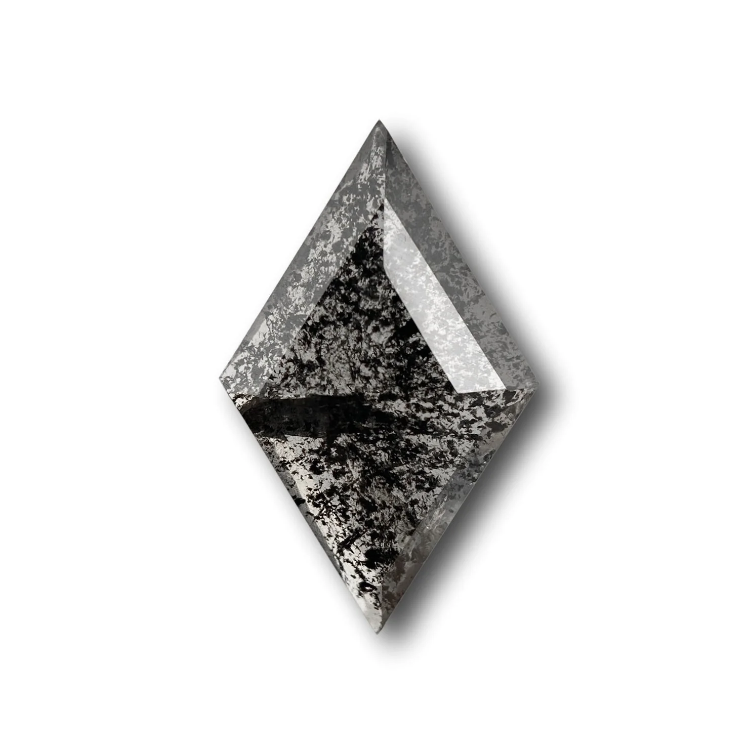 1.10ct | Salt & Pepper Lozenge Shape Rose Cut Diamond