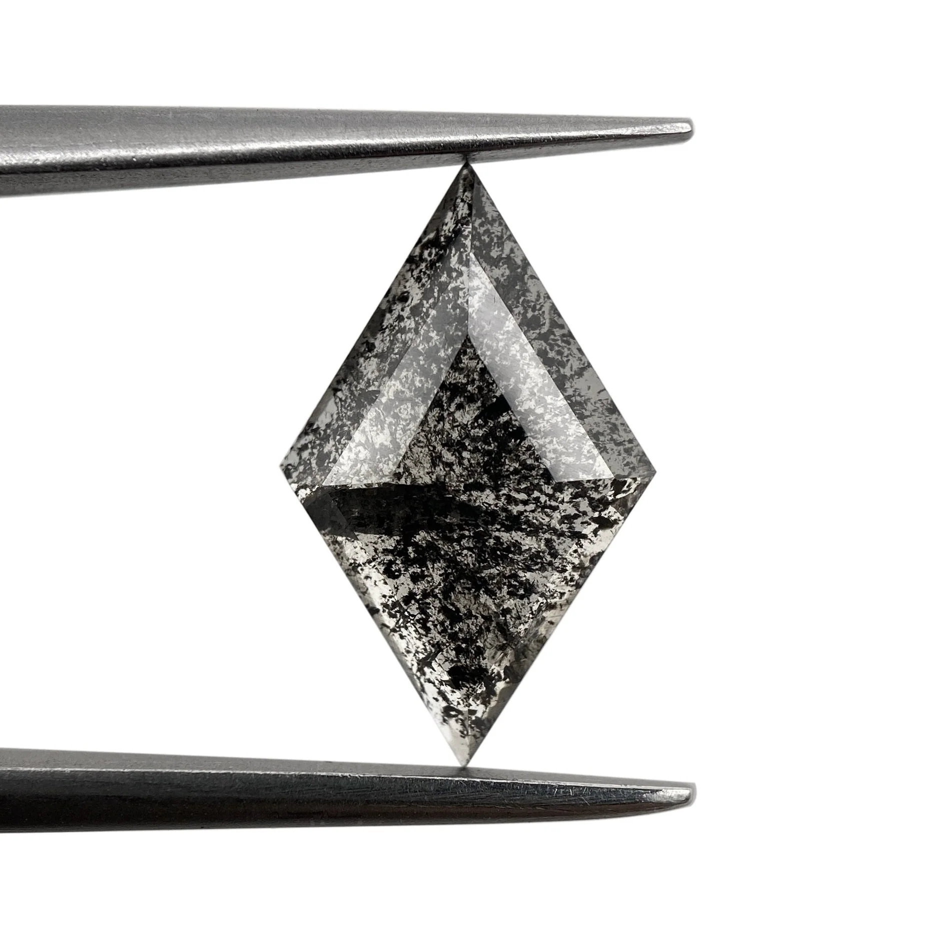 1.10ct | Salt & Pepper Lozenge Shape Rose Cut Diamond - Image 2
