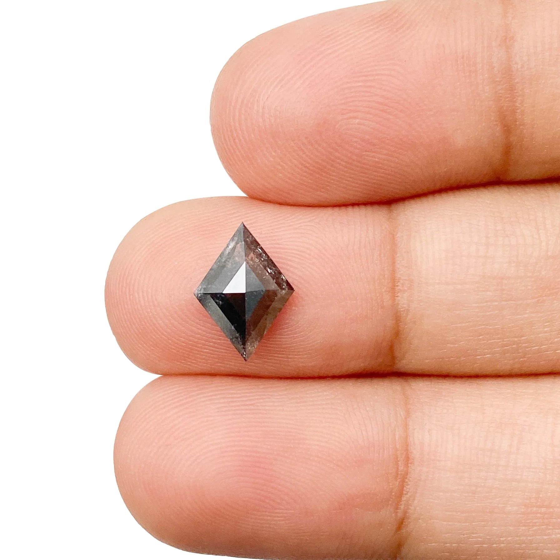 1.12ct | Salt & Pepper Lozenge Shape Step Cut Diamond - Image 3