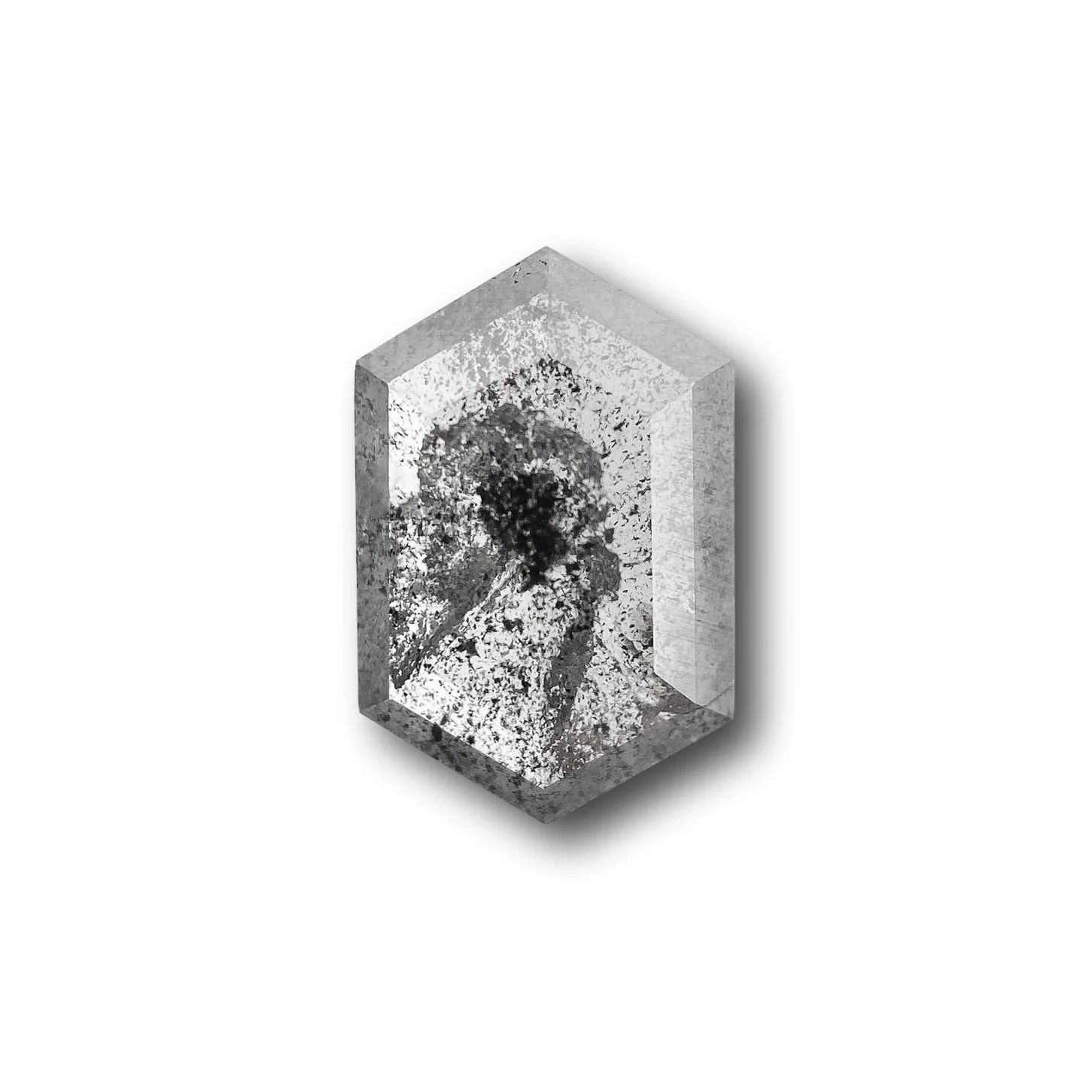 1.19ct | Salt & Pepper Hexagon Shape Rose Cut Diamond