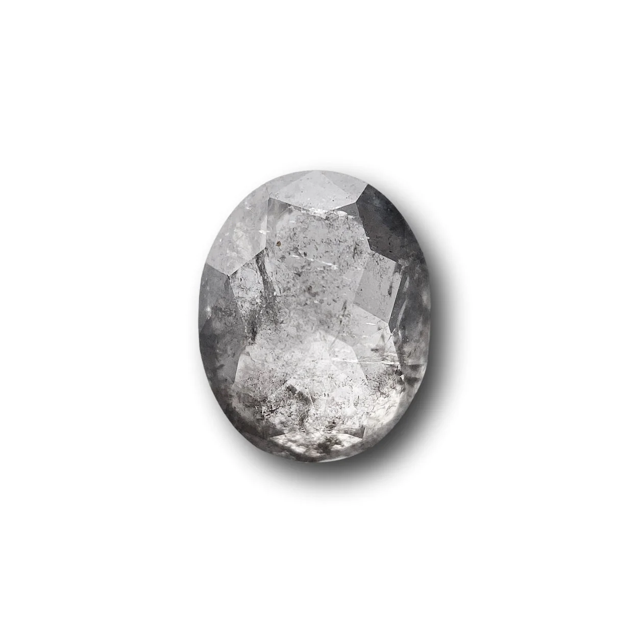 1.21ct | Salt & Pepper Oval Shape Rose Cut Diamond