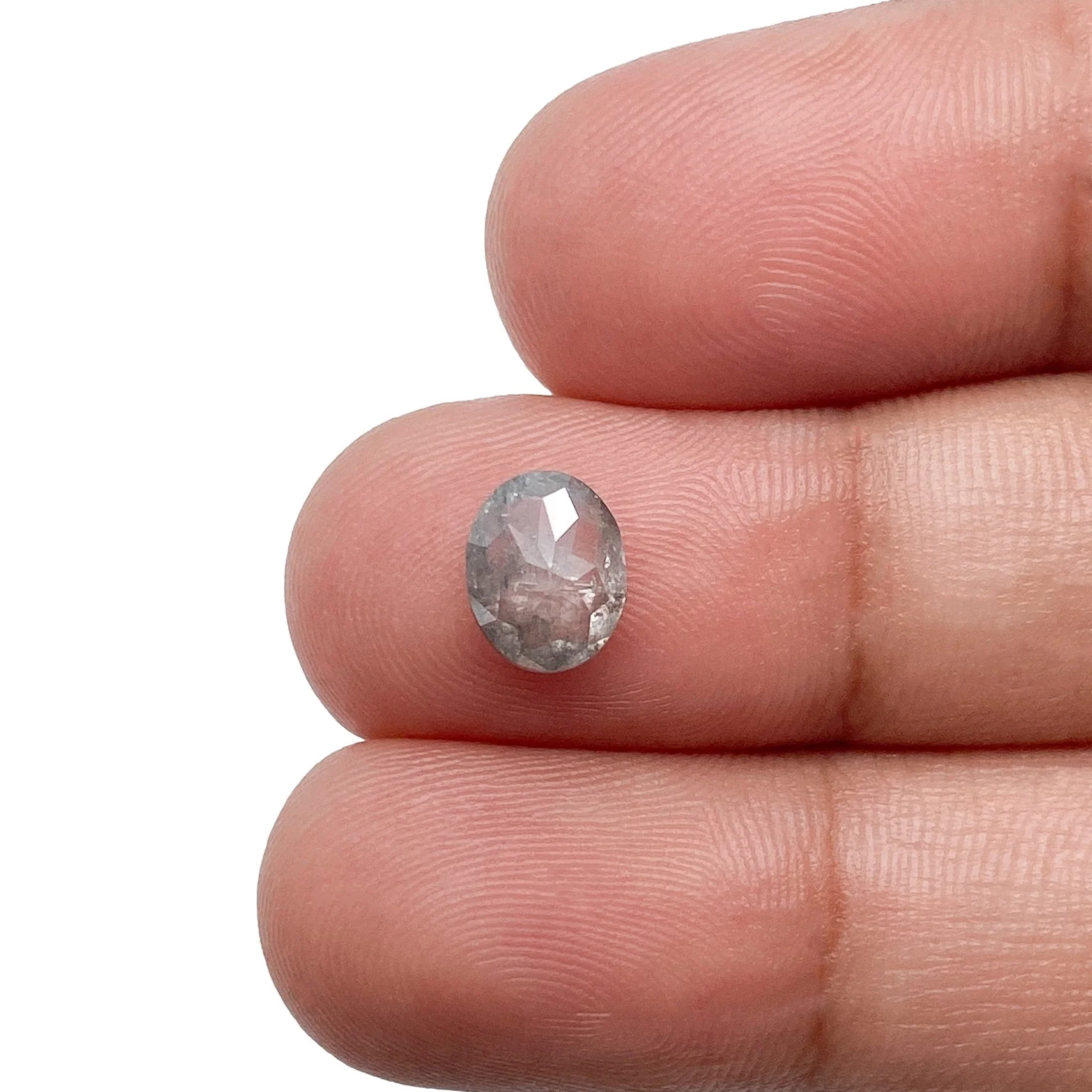 1.21ct | Salt & Pepper Oval Shape Rose Cut Diamond - Image 3