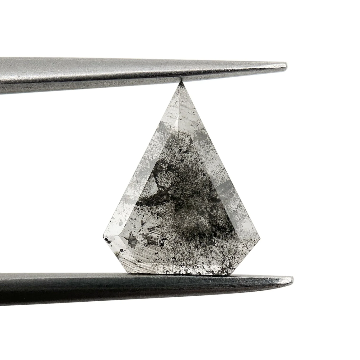 1.23ct | Salt & Pepper Shield Shape Rose Cut Diamond - Image 2