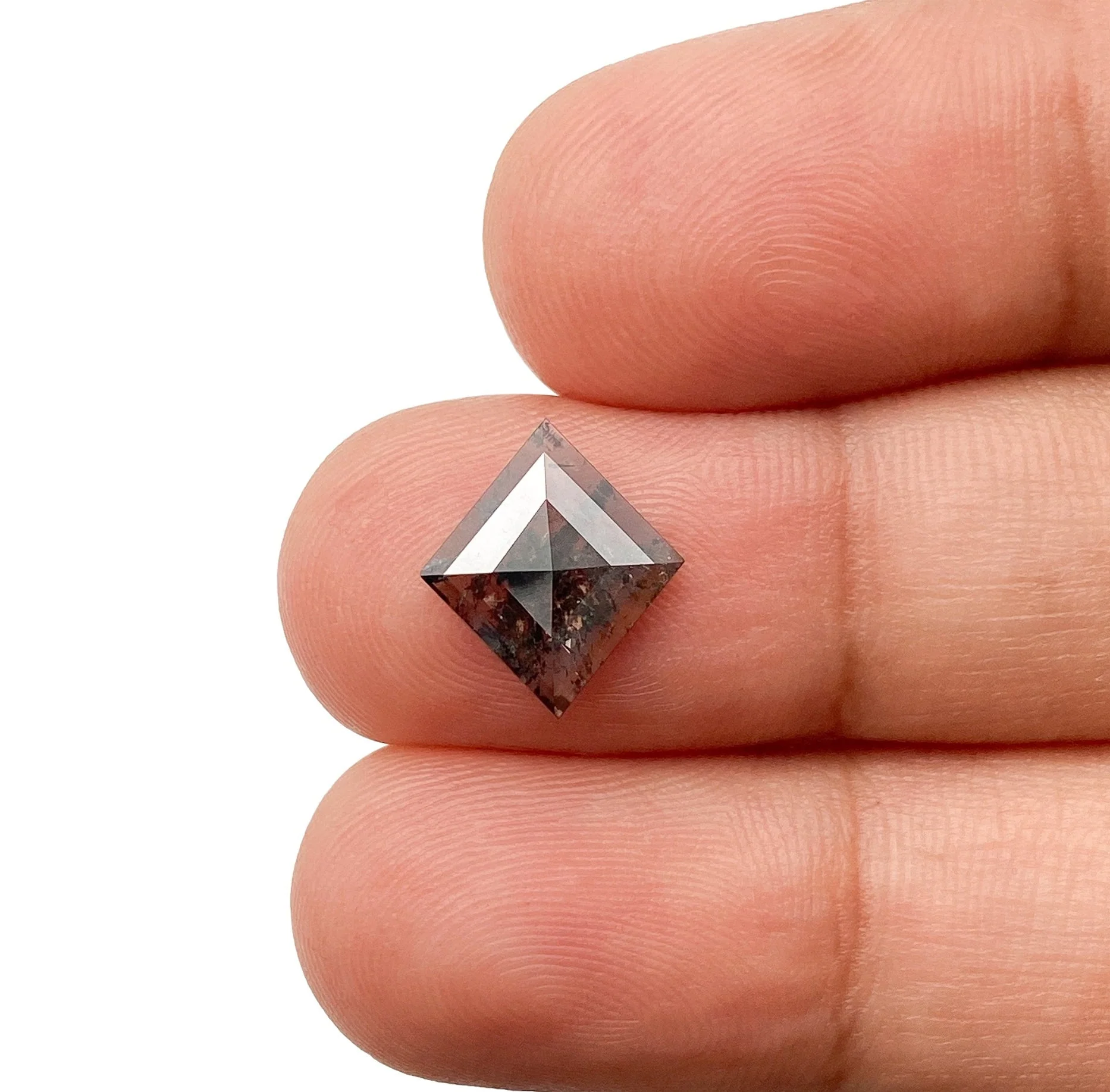 1.29ct | Salt & Pepper Lozenge Shape Rose Cut Diamond - Image 3