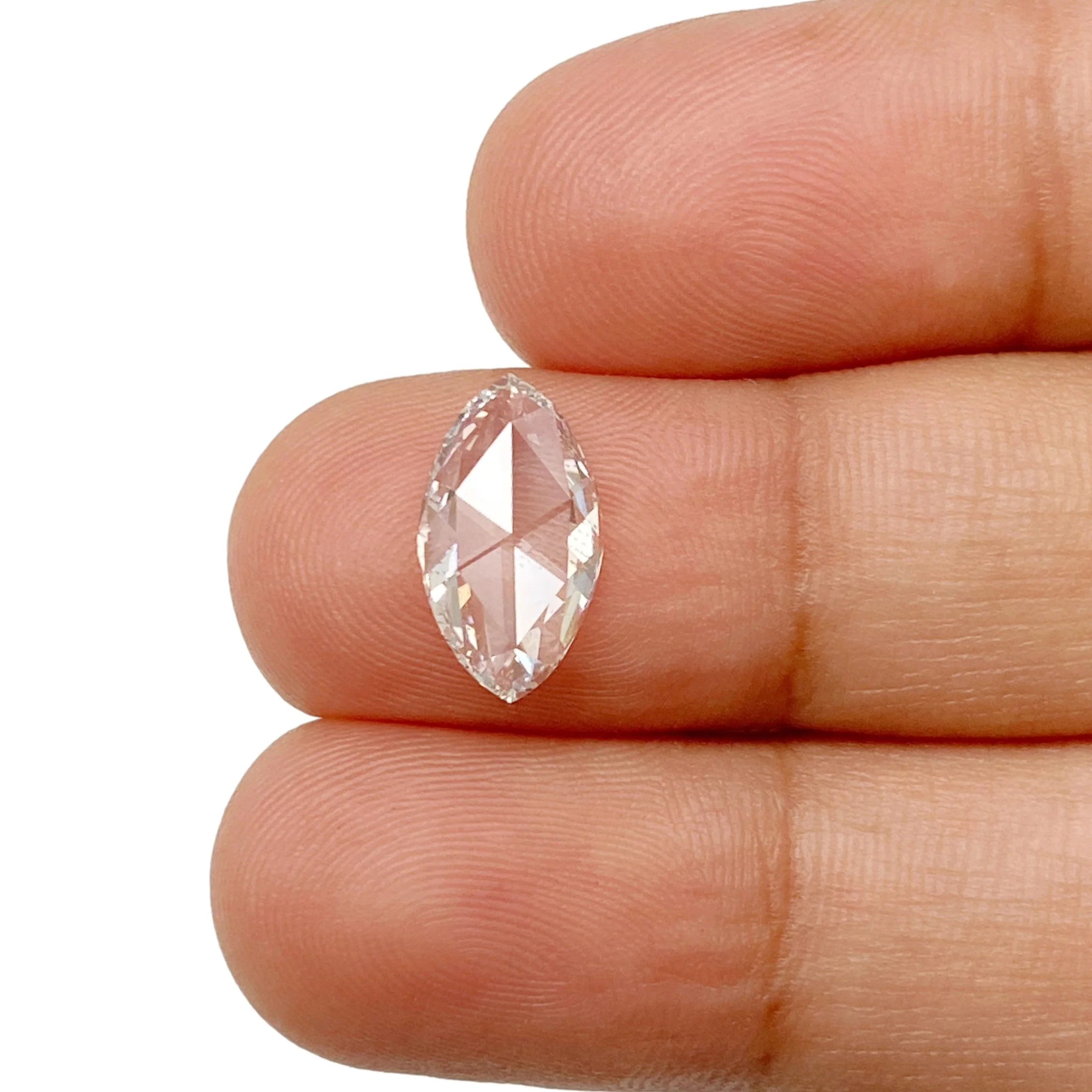 1.36ct | F/VS1 Marquise Shape Rose Cut Lab Diamond (IGI) - Image 3