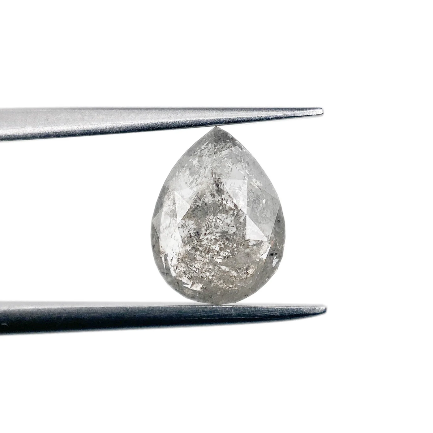 1.38ct | Salt & Pepper Pear Shape Brilliant Cut Diamond - Image 2