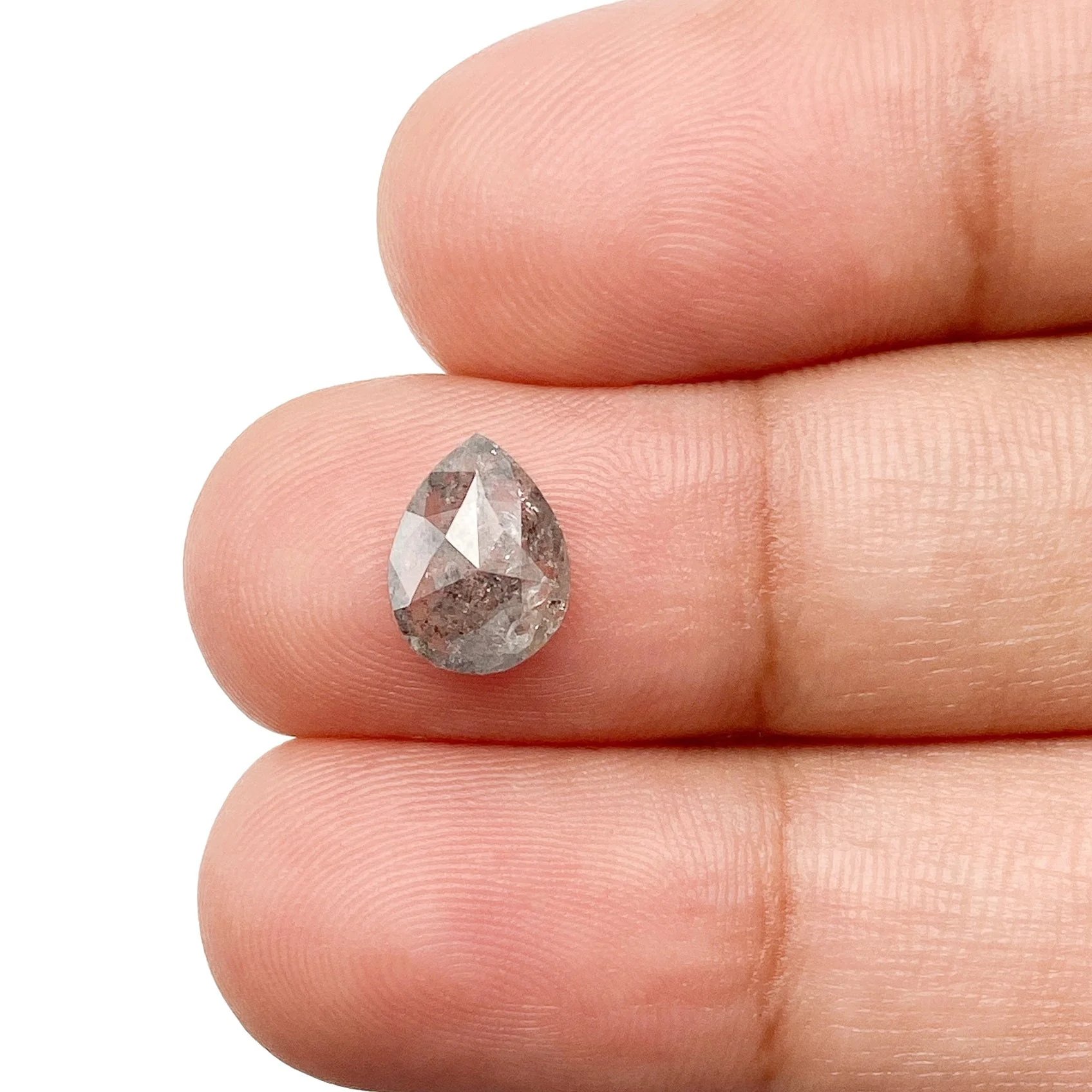 1.38ct | Salt & Pepper Pear Shape Brilliant Cut Diamond - Image 3