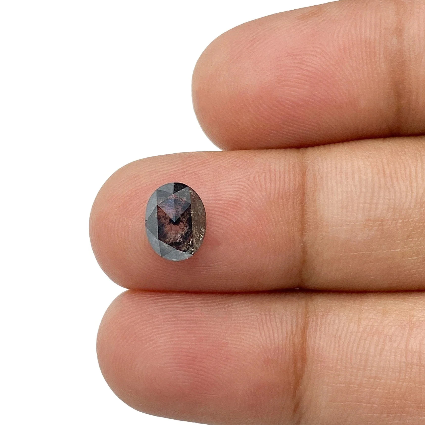 1.41ct | Salt & Pepper Oval Shape Rose Cut Diamond - Image 3