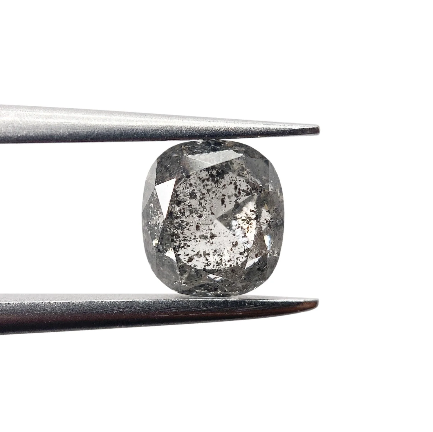 1.57ct | Salt & Pepper Cushion Shape Brilliant Cut Diamond - Image 2