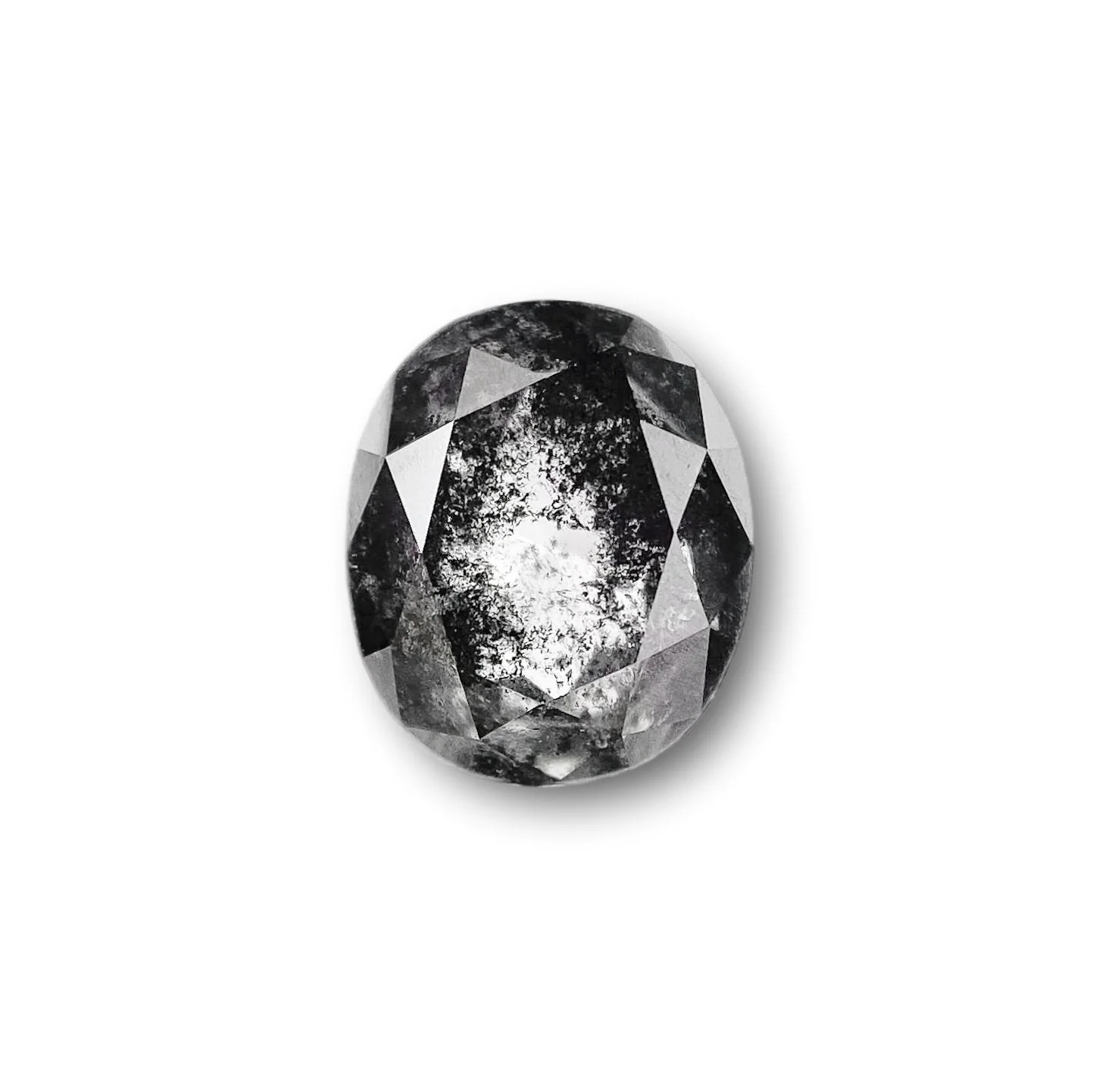 1.59ct | Salt & Pepper Oval Shape Brilliant Cut Diamond