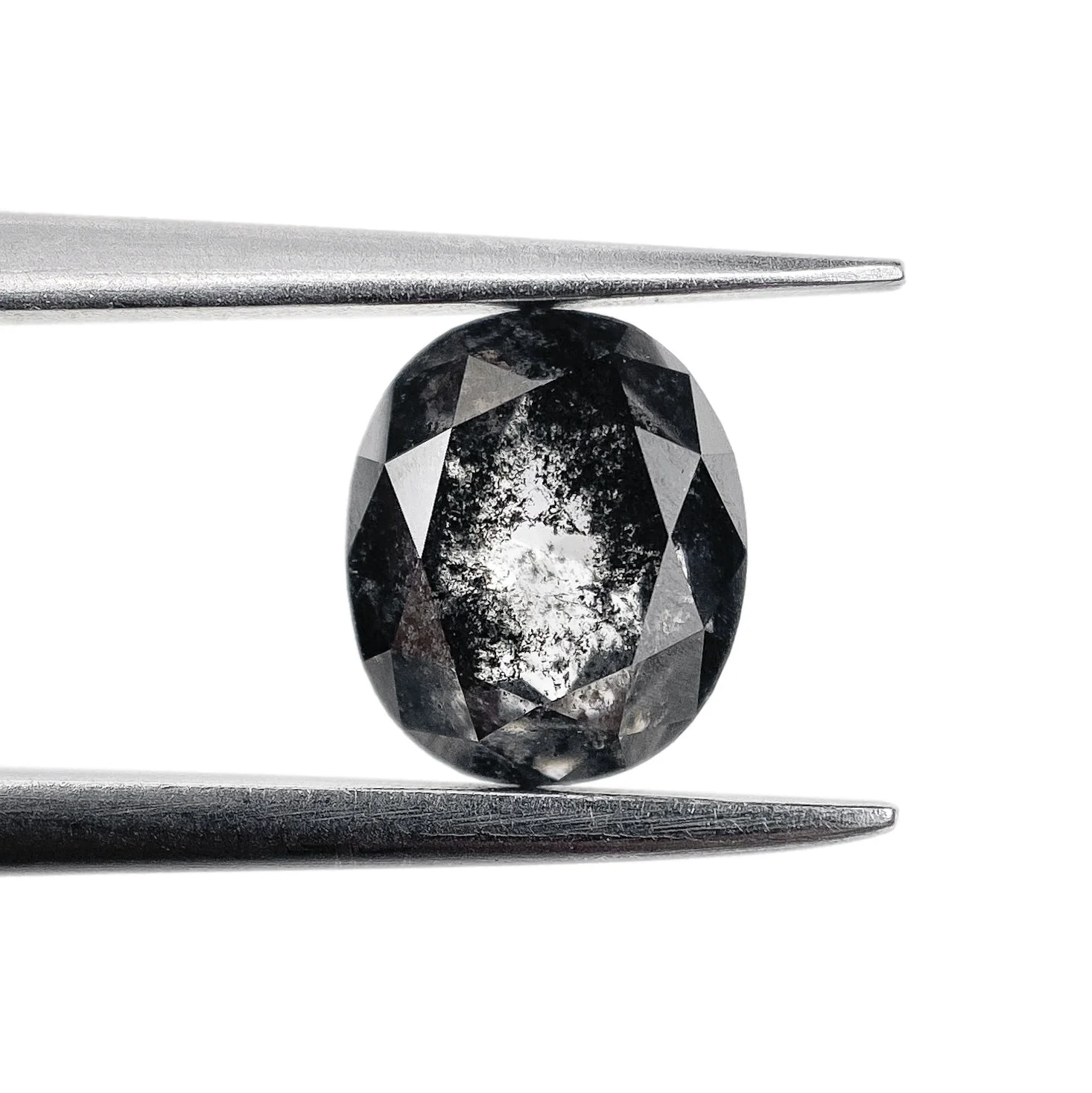 1.59ct | Salt & Pepper Oval Shape Brilliant Cut Diamond - Image 2