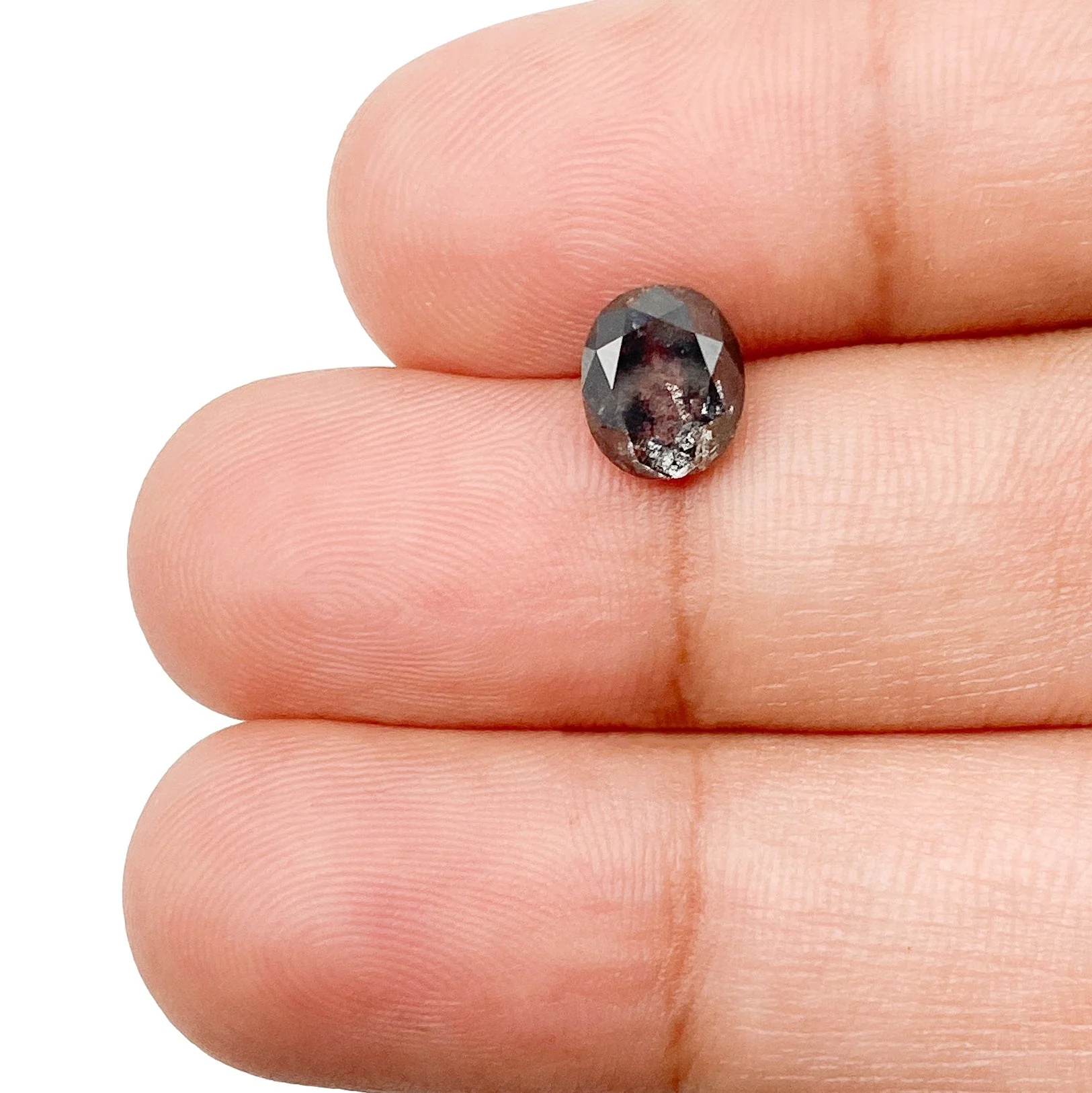 1.59ct | Salt & Pepper Oval Shape Brilliant Cut Diamond - Image 3