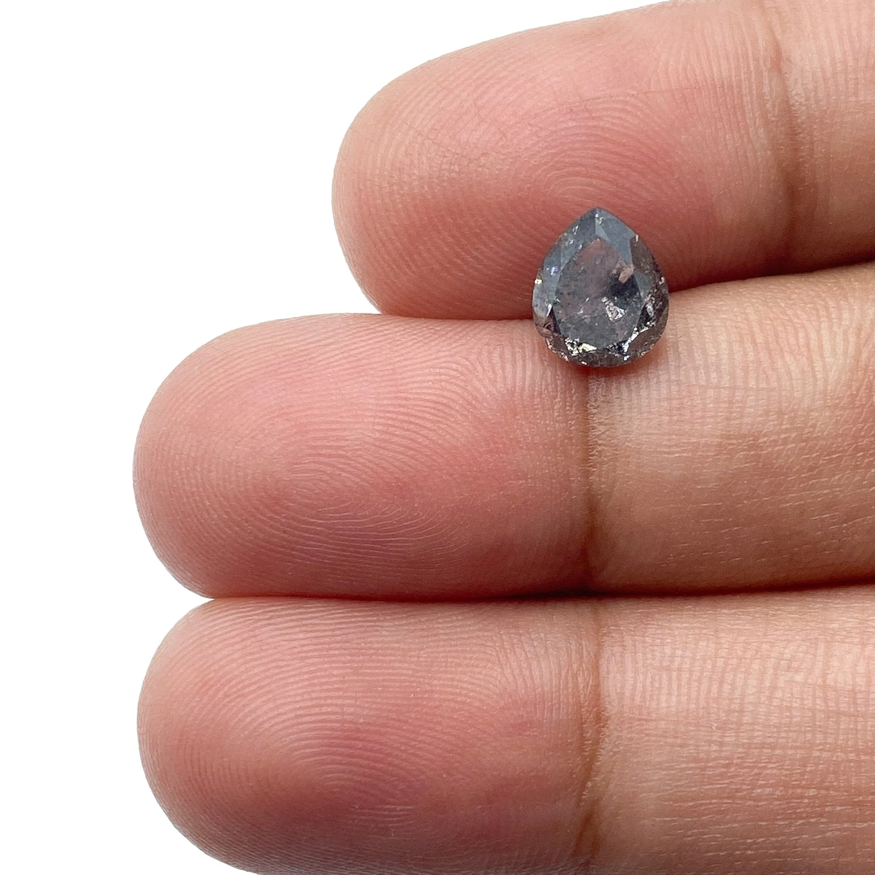 1.64ct | Salt & Pepper Pear Shape Brilliant Cut Diamond - Image 3