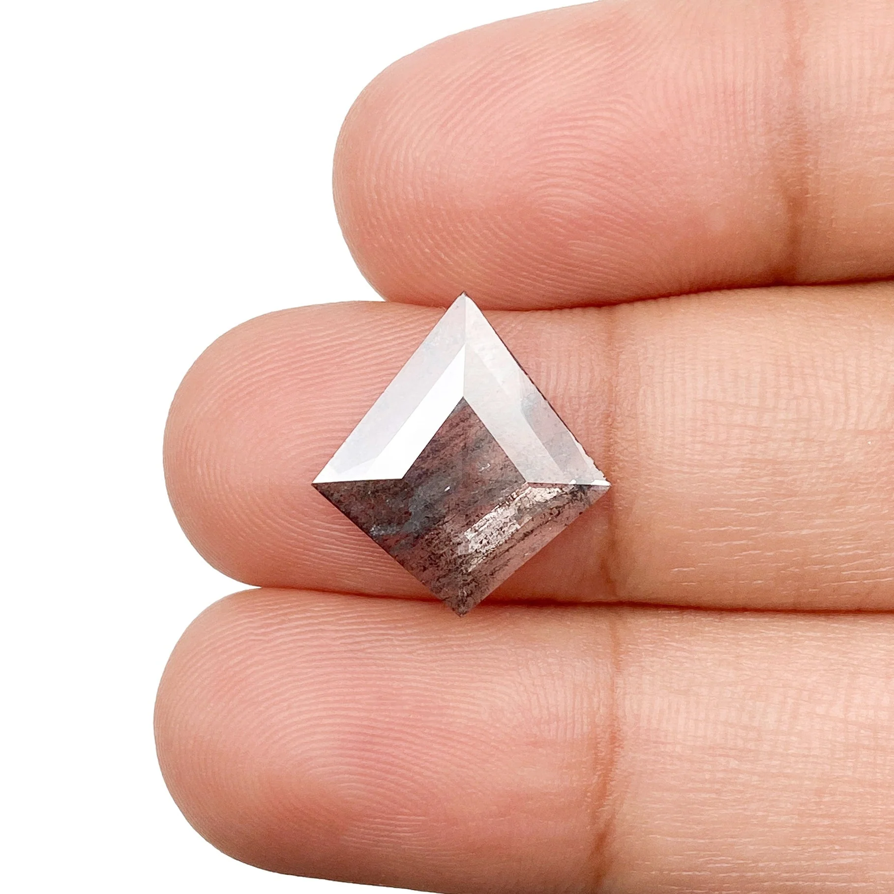 1.86ct | Salt & Pepper Kite Shape Rose Cut Diamond - Image 3