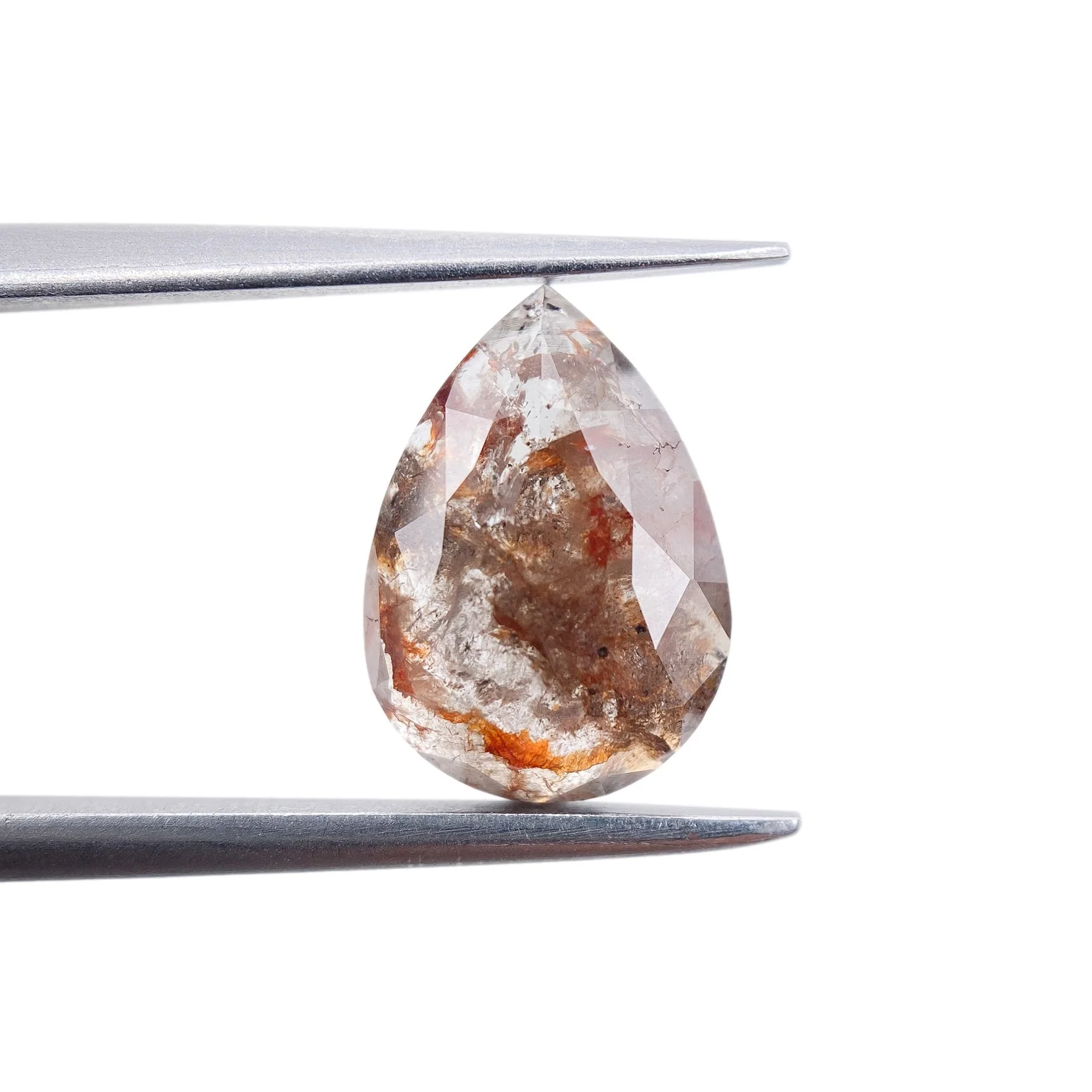 1.97ct | Rustic Brownish Red Pear Shape Rose Cut Diamond - Image 2