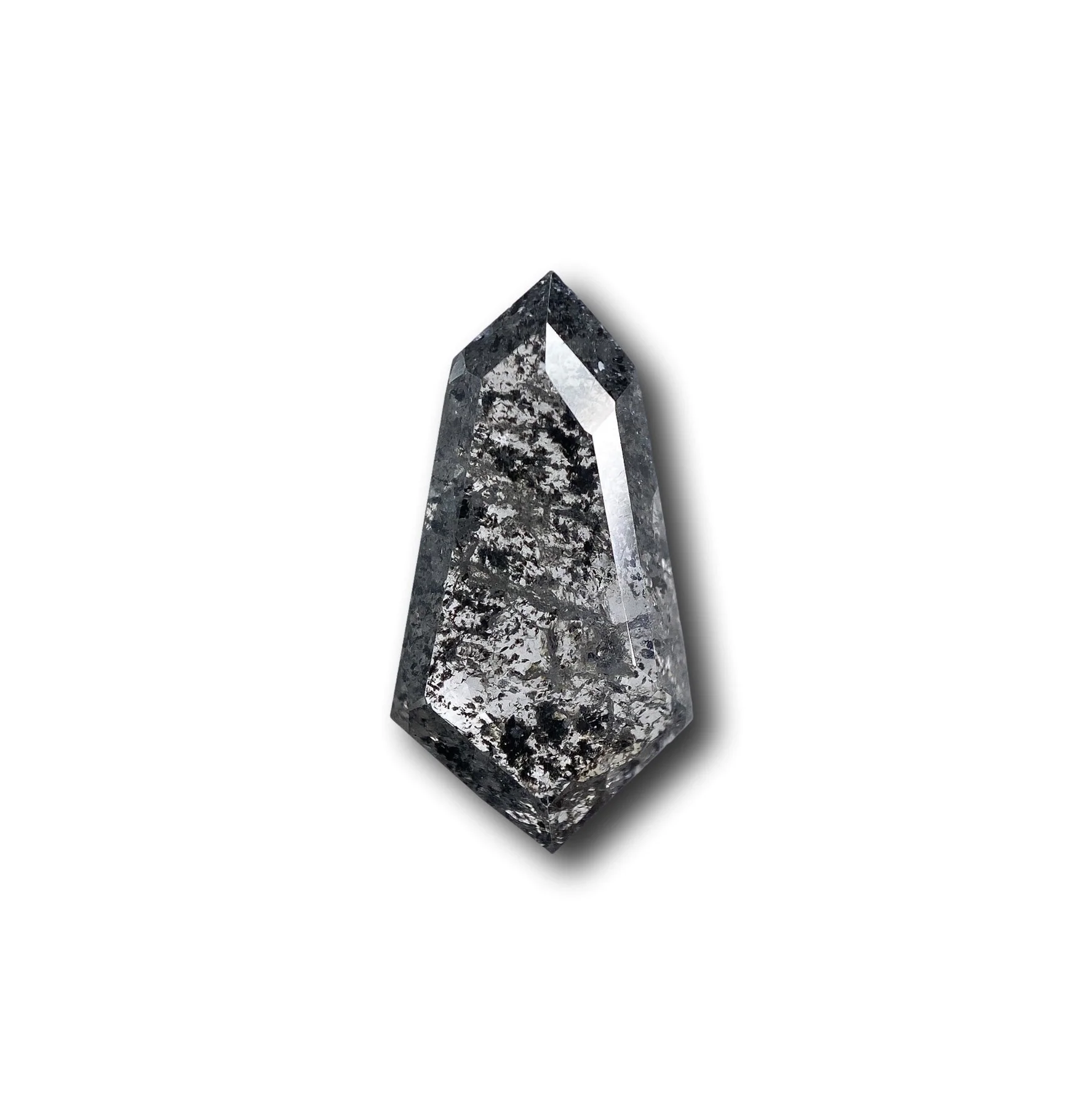 2.10ct | Salt & Pepper Kite Shape Rose Cut Diamond