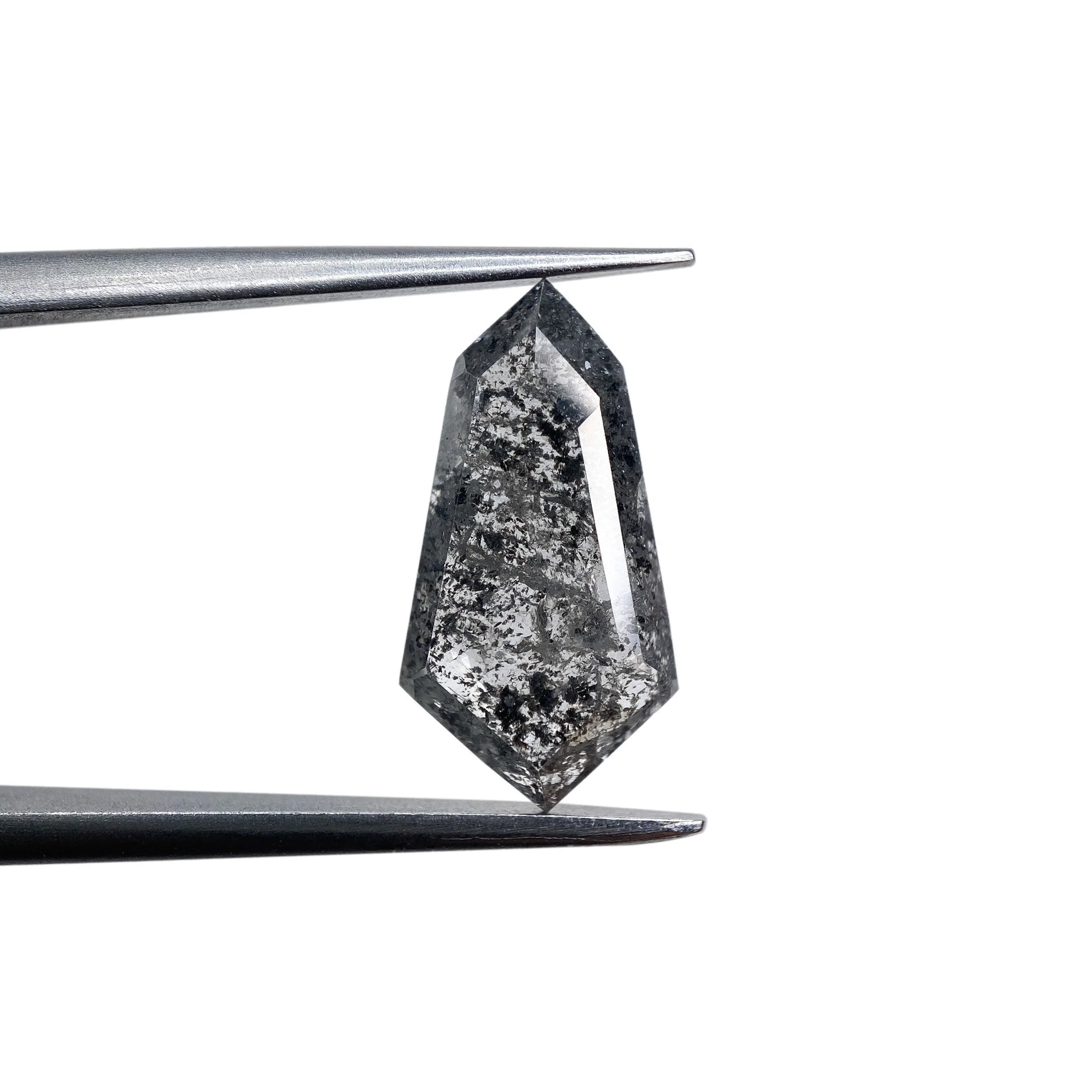 2.10ct | Salt & Pepper Kite Shape Rose Cut Diamond - Image 2