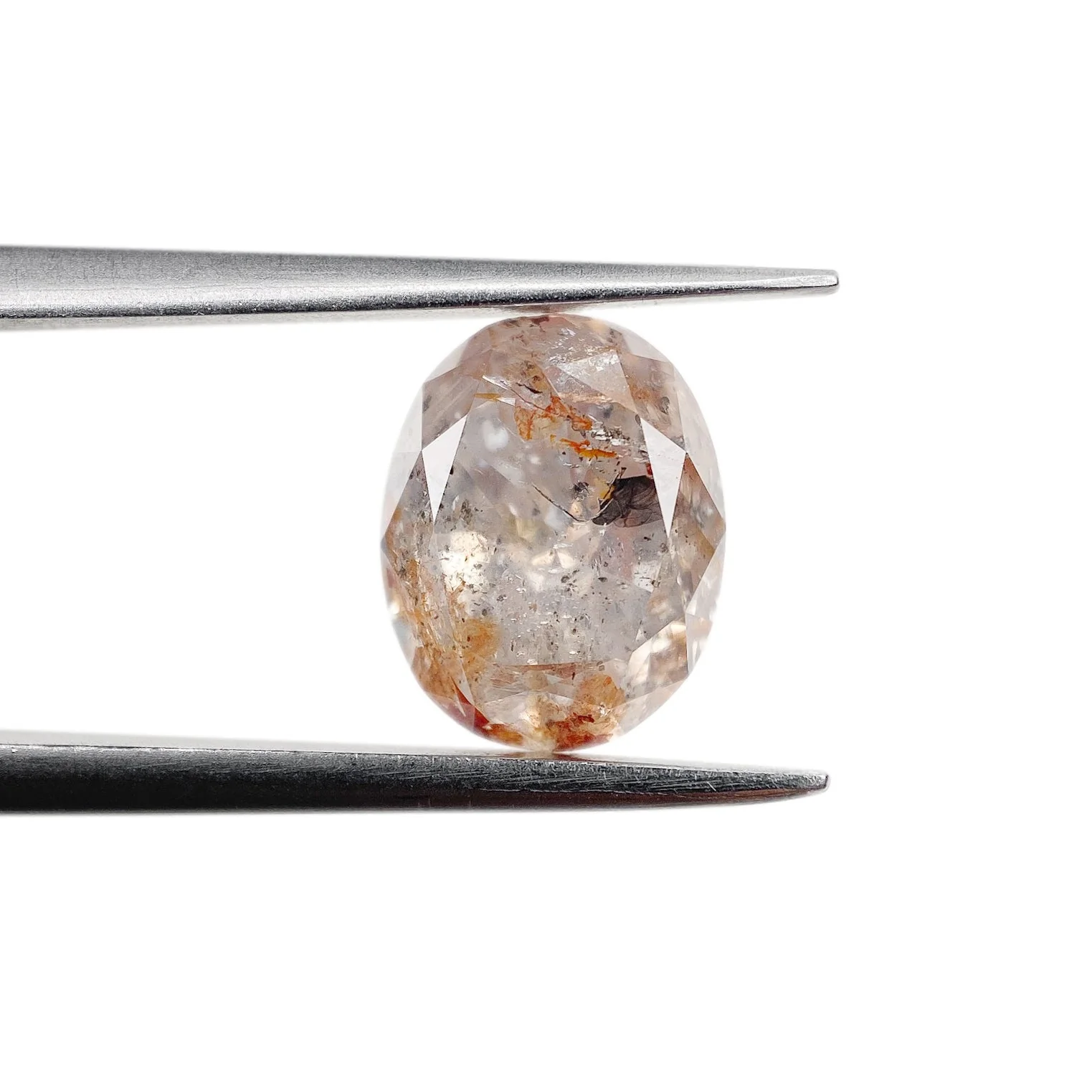2.15ct | Rustic Reddish Gray Oval Shape Brilliant Cut Diamond - Image 2