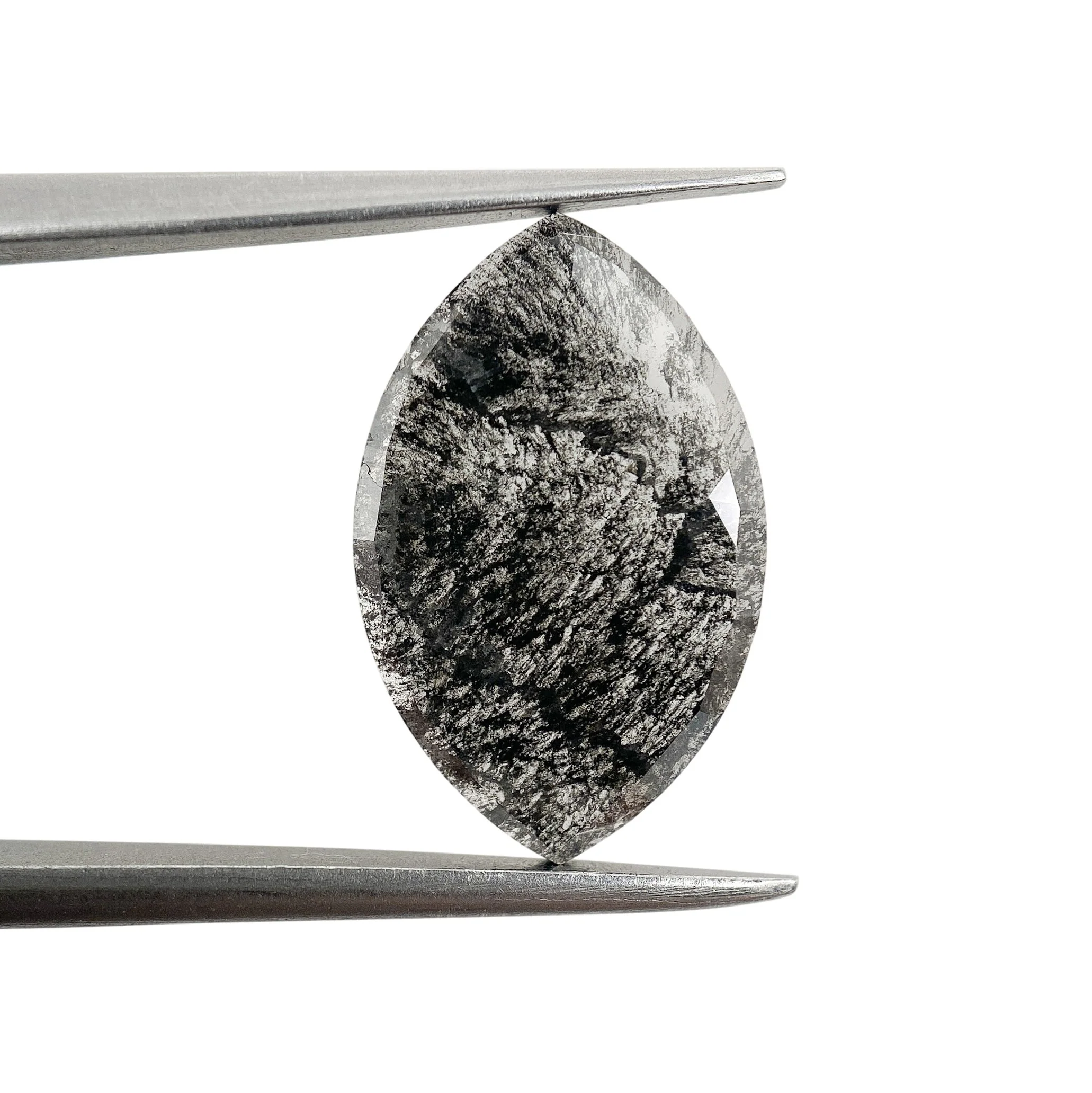 2.15ct | Salt & Pepper Marquise Shape Rose Cut Diamond - Image 2