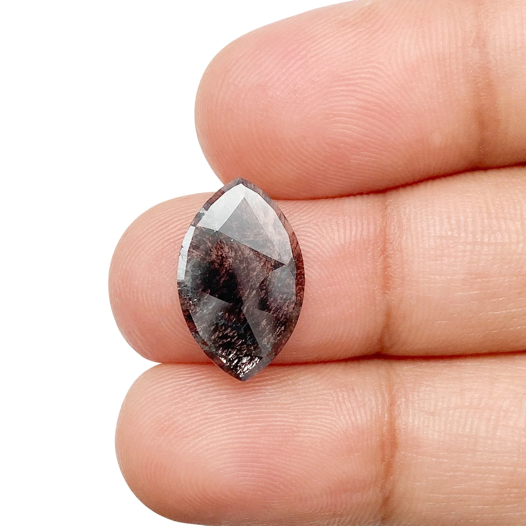 2.15ct | Salt & Pepper Marquise Shape Rose Cut Diamond - Image 3