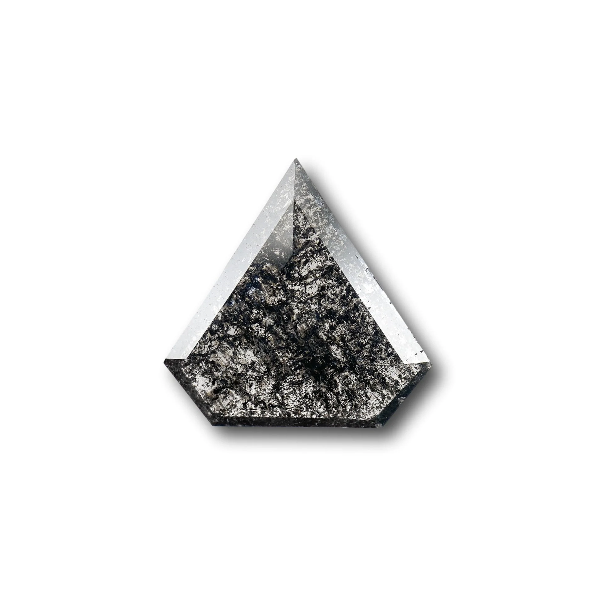 2.25ct | Salt & Pepper Shield Shape Rose Cut Diamond