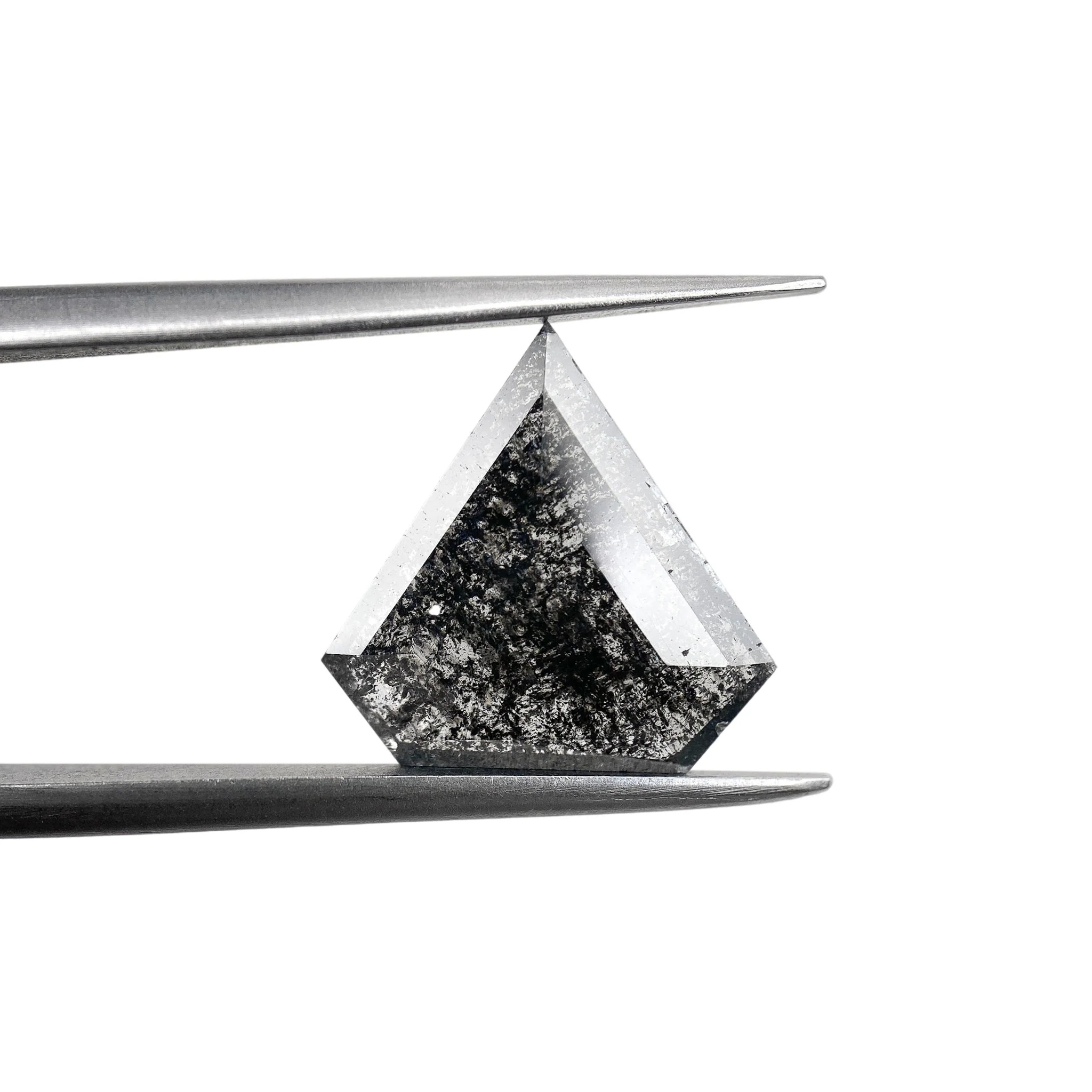 2.25ct | Salt & Pepper Shield Shape Rose Cut Diamond - Image 2