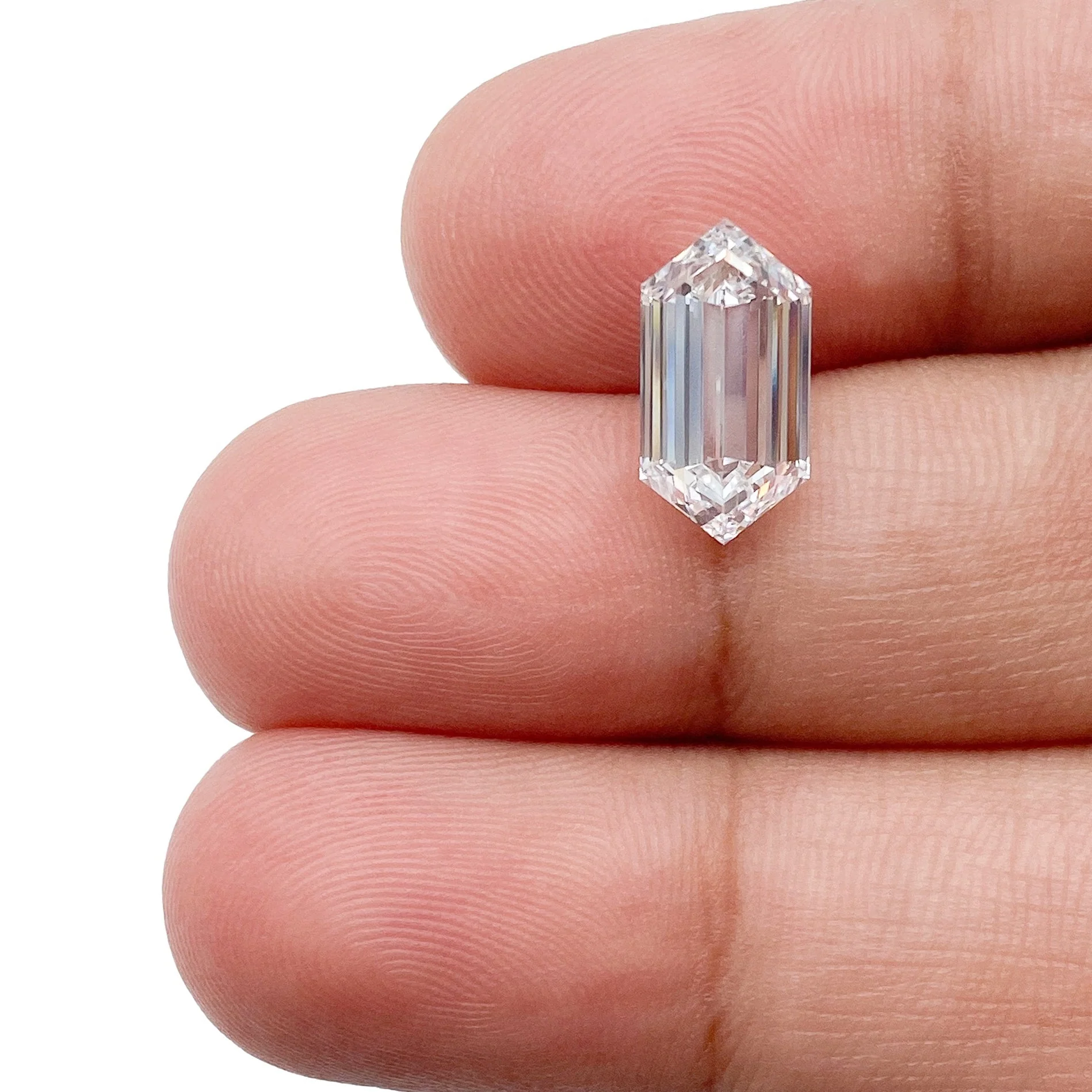 2.53ct | E/VS1 Hexagon Shape Step Cut Lab Diamond (IGI) - Image 3