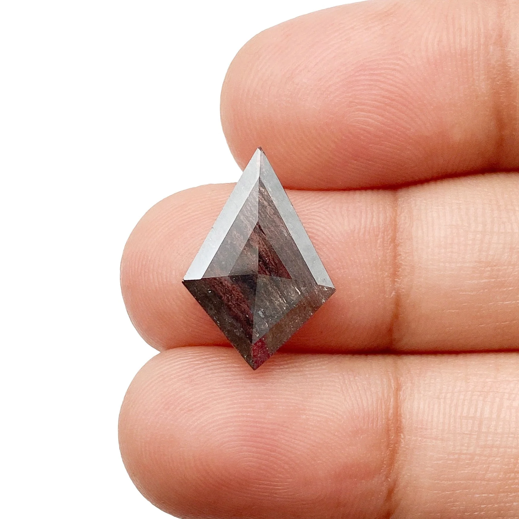 2.96ct | Salt & Pepper Kite Shape Step Cut Diamond - Image 3
