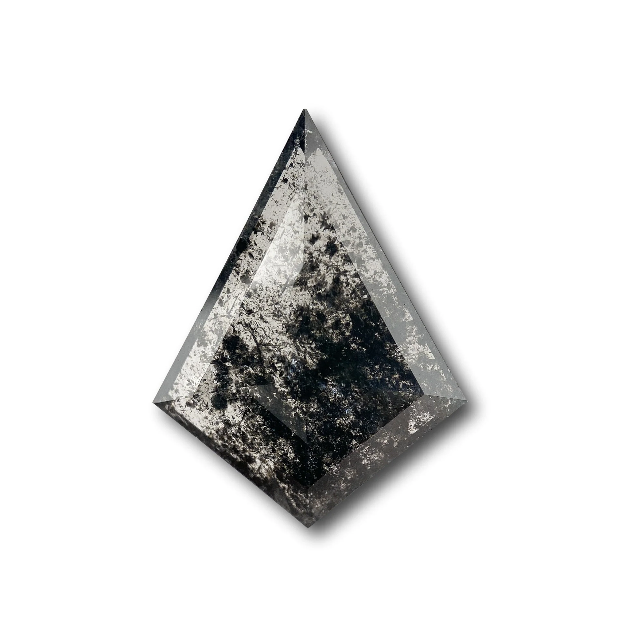 3.93ct | Salt & Pepper Kite Shape Rose Cut Diamond