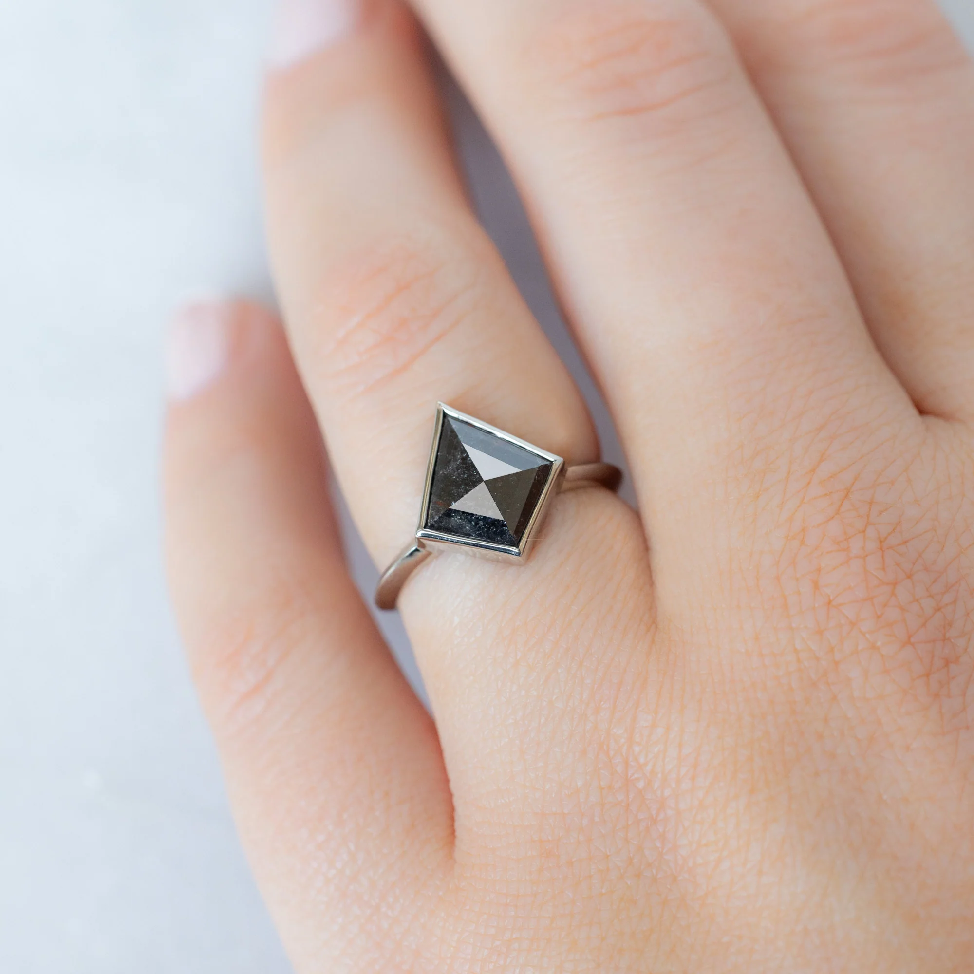 The Hazel Ring | Build Your Own Kite Black Diamond Engagement Ring - Image 11
