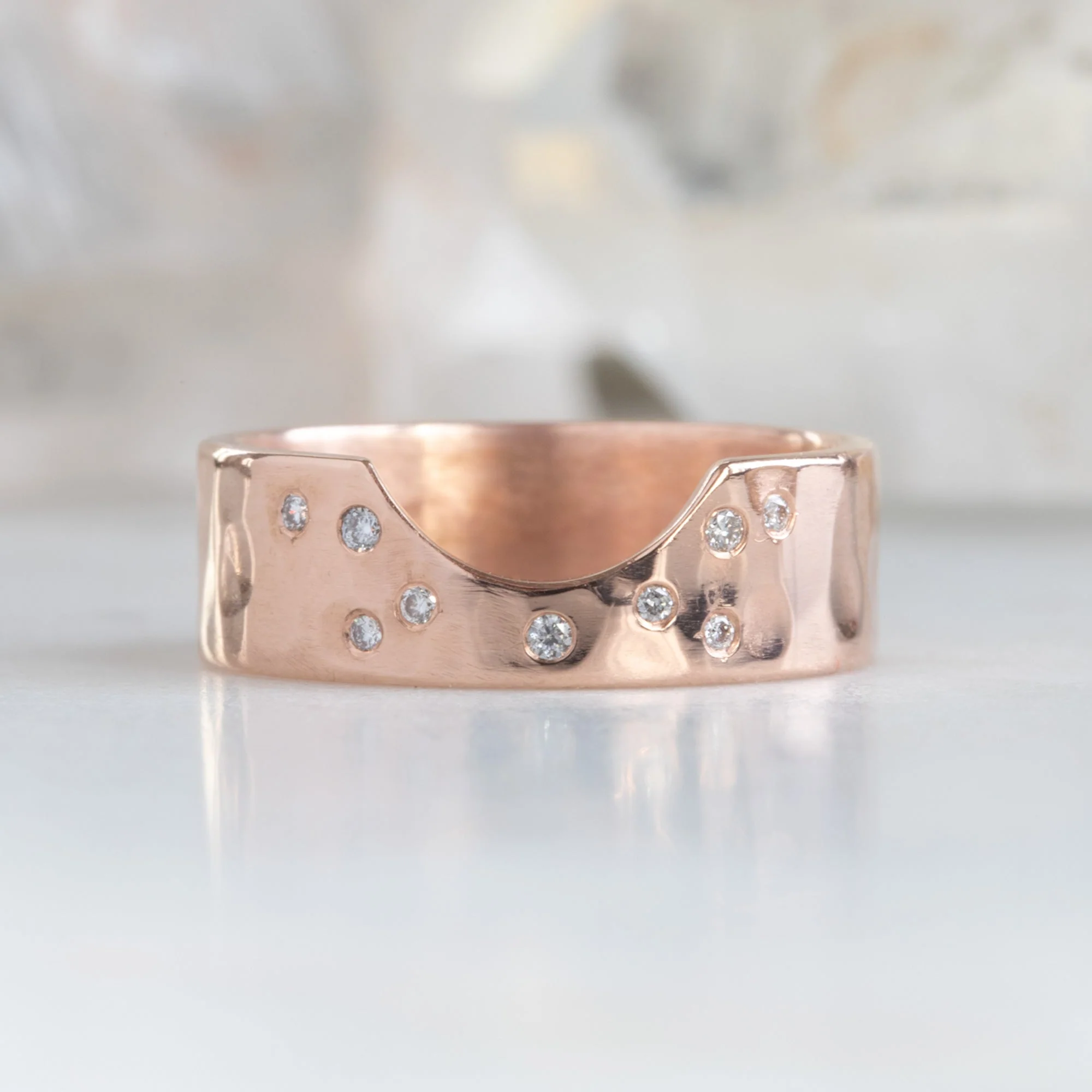 Constellation Arc Stacking Band | Yellow, Rose or White Gold - Image 5