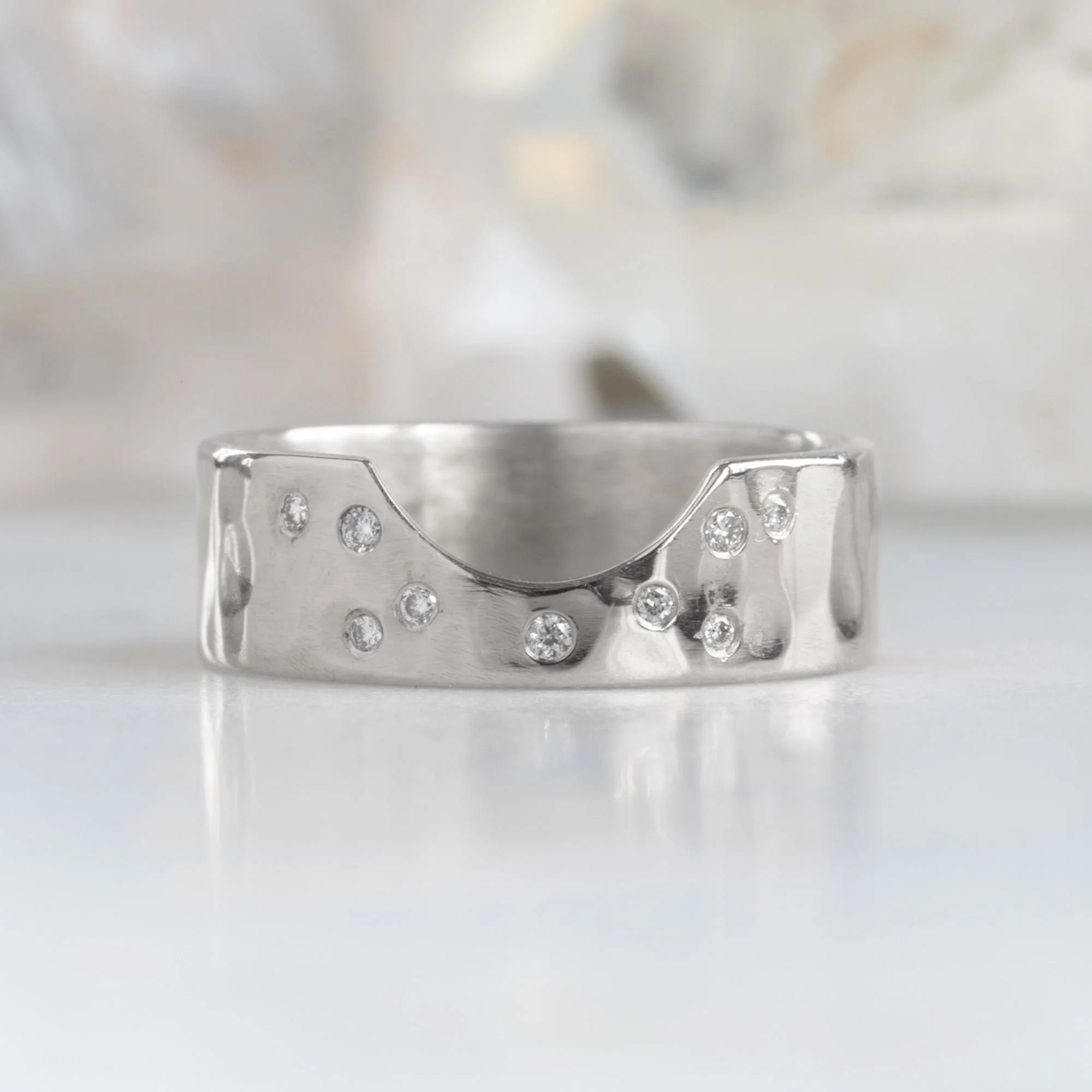 Constellation Arc Stacking Band | Yellow, Rose or White Gold - Image 7