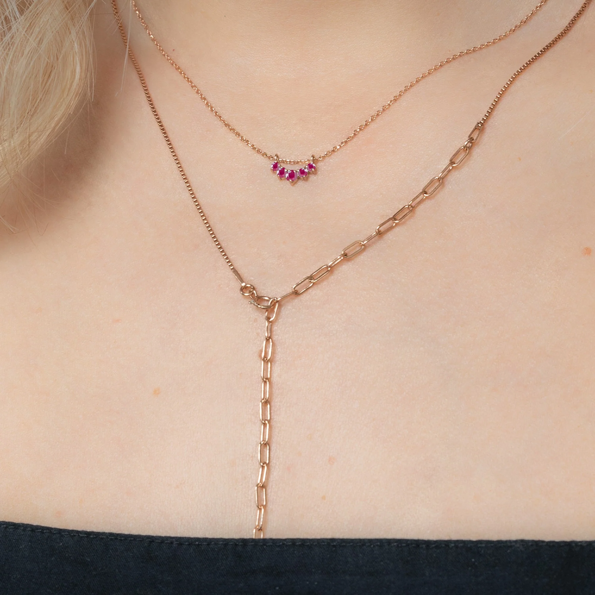 Ruby Gemstone Sunburst Necklace | Yellow, Rose or White Gold - Image 3