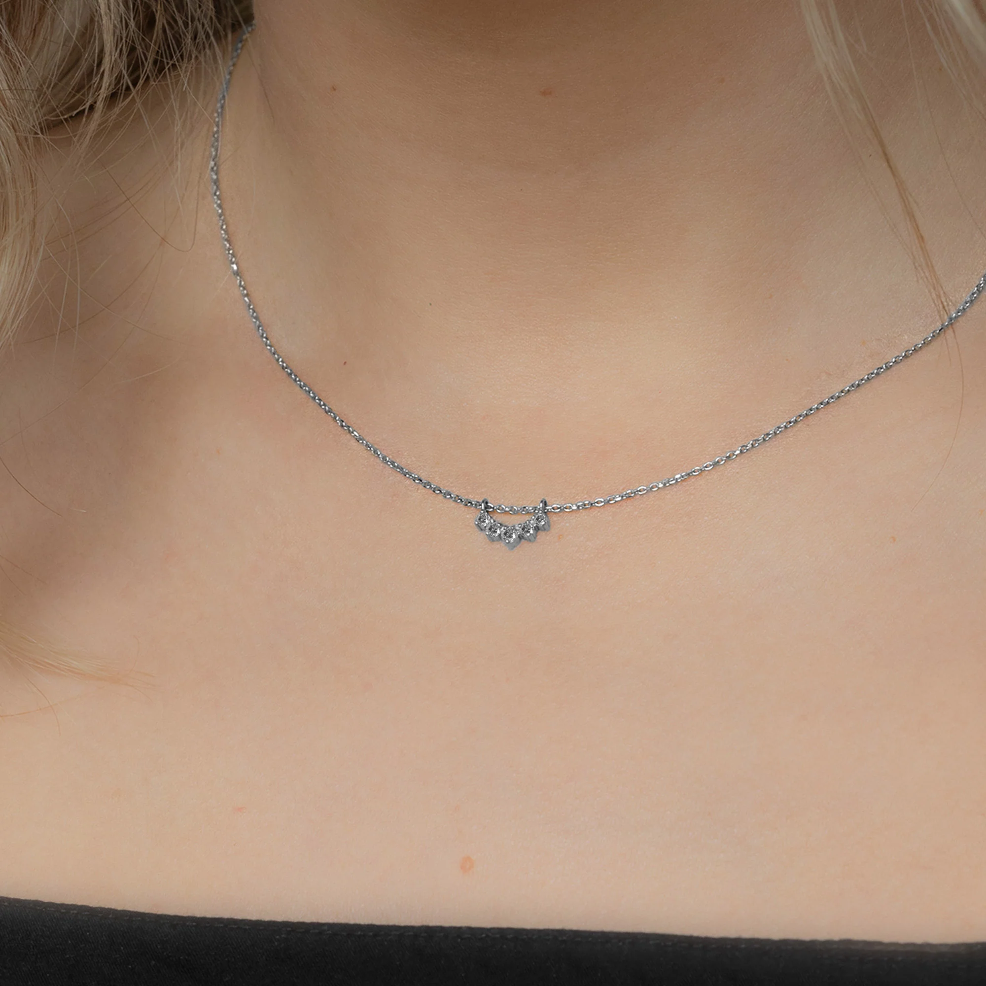 Salt and Pepper Diamond Sunburst Necklace | Yellow, Rose or White Gold - Image 8