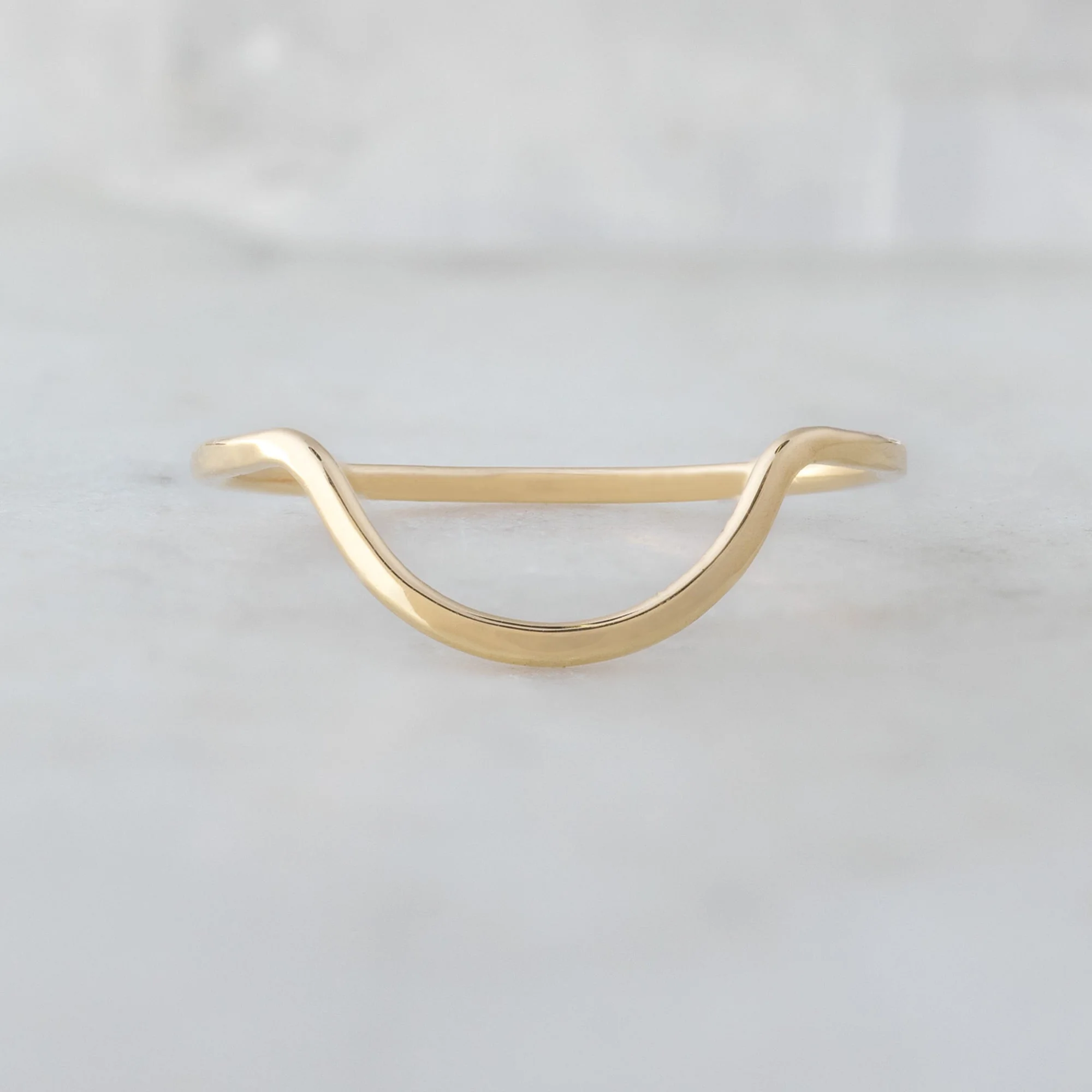 The Gold Arc Stacking Band | Yellow, Rose or White Gold