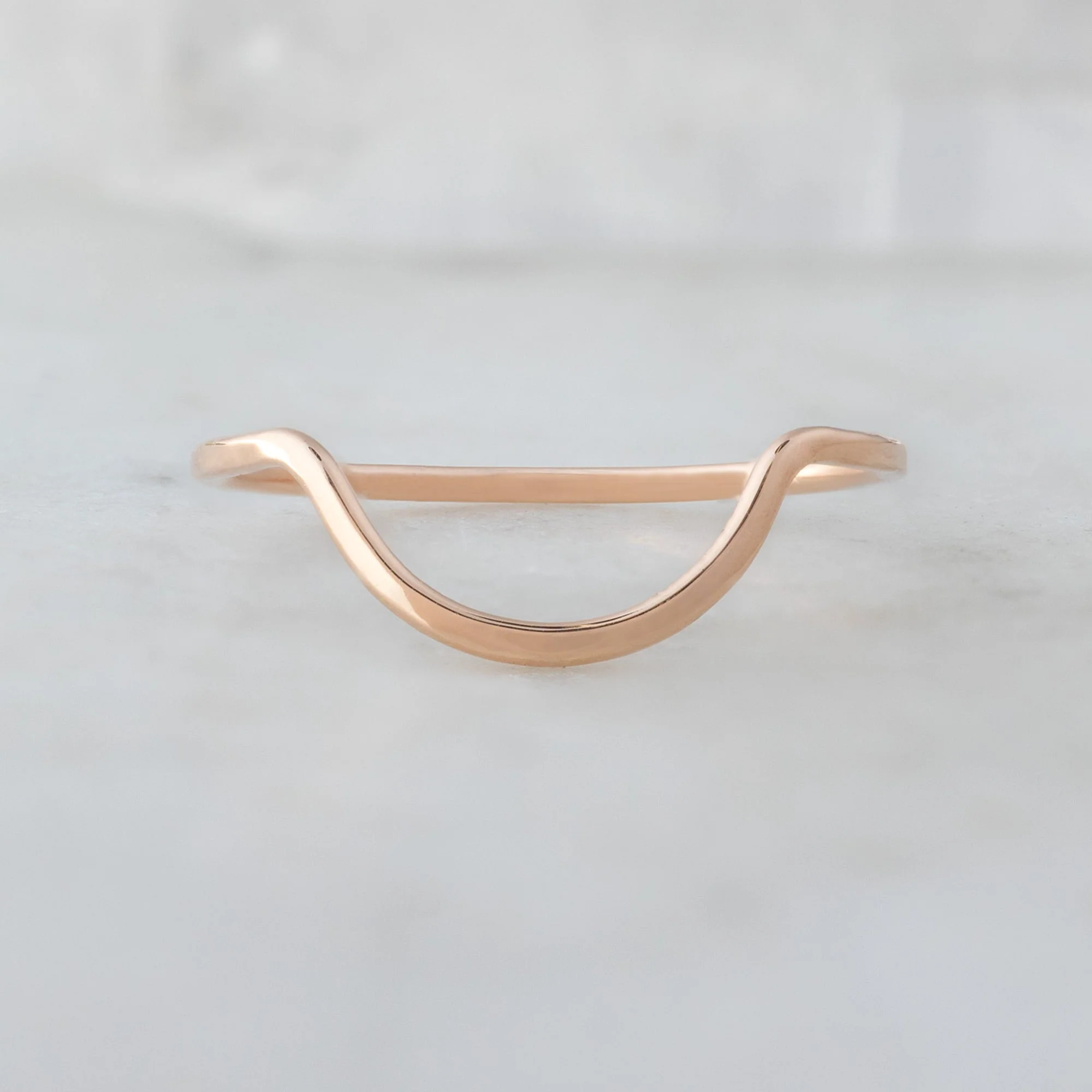 The Gold Arc Stacking Band | Yellow, Rose or White Gold - Image 3